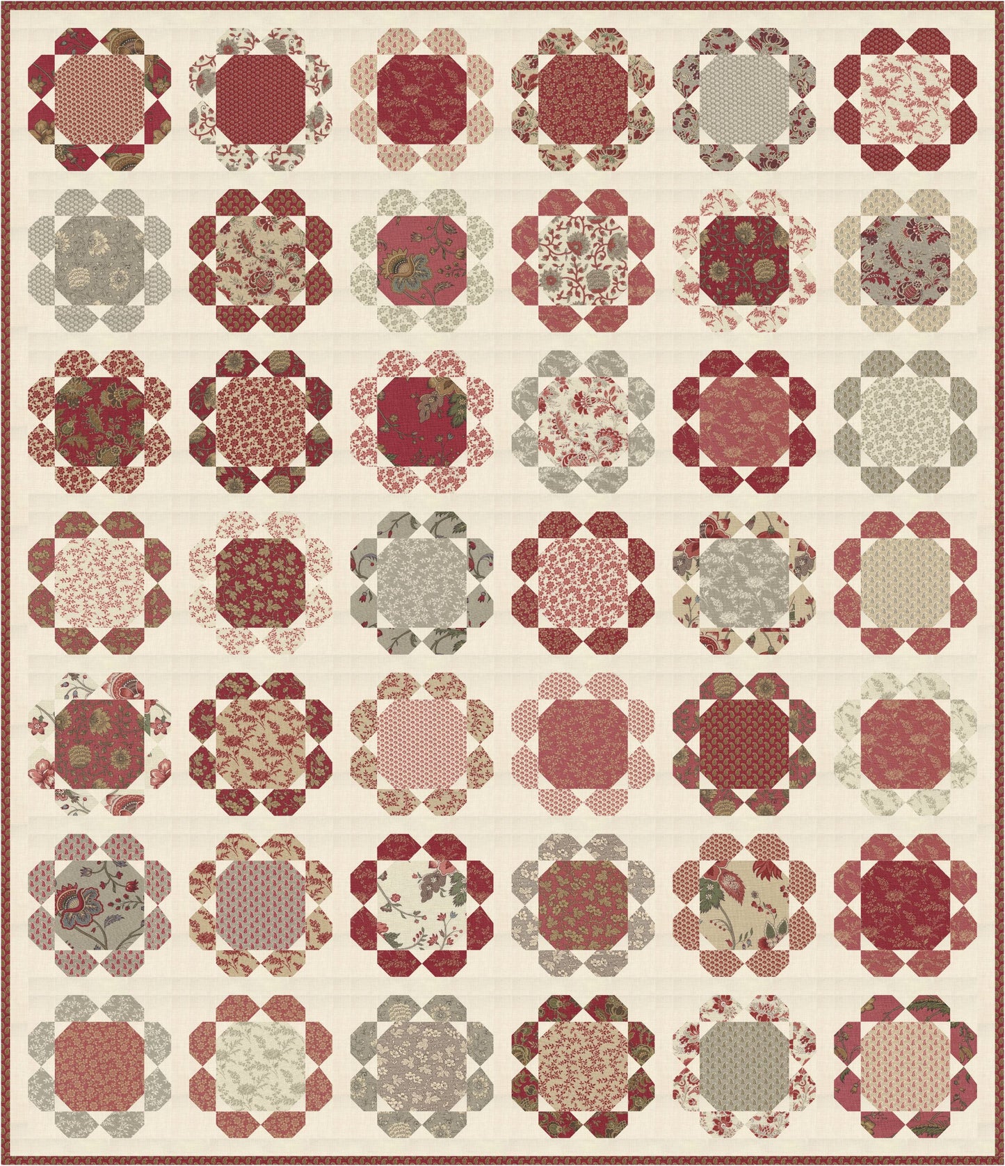 Les Fleurs Downloadable PDF Quilt Pattern