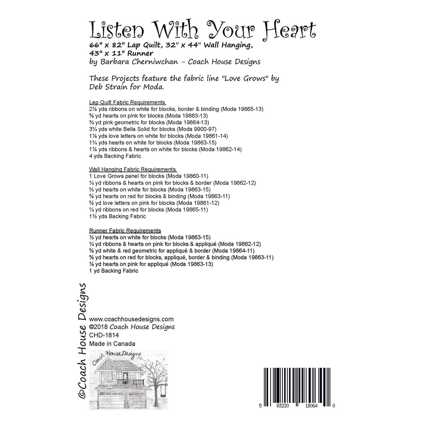 Listen With Your Heart Downloadable PDF Quilt Pattern