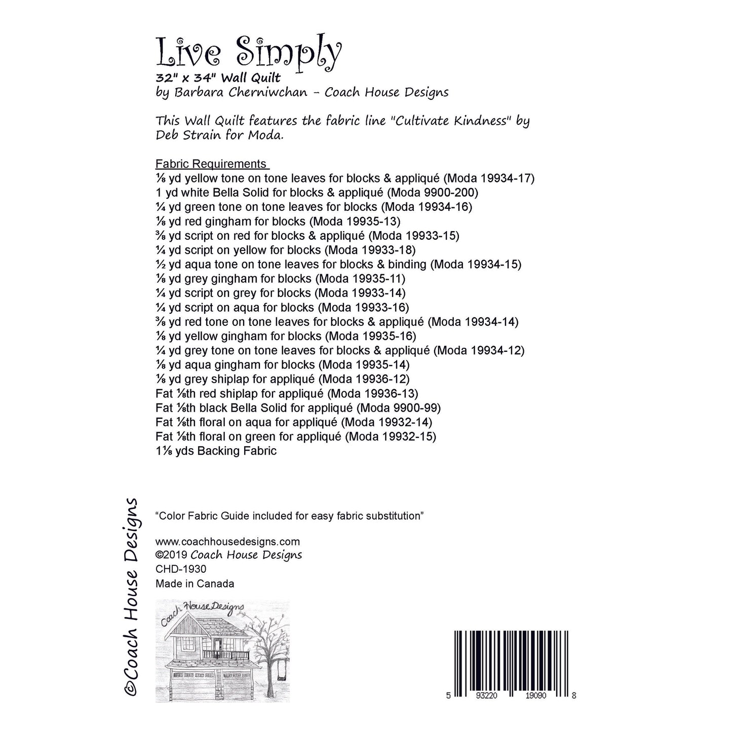 Live Simply Downloadable PDF Quilt Pattern