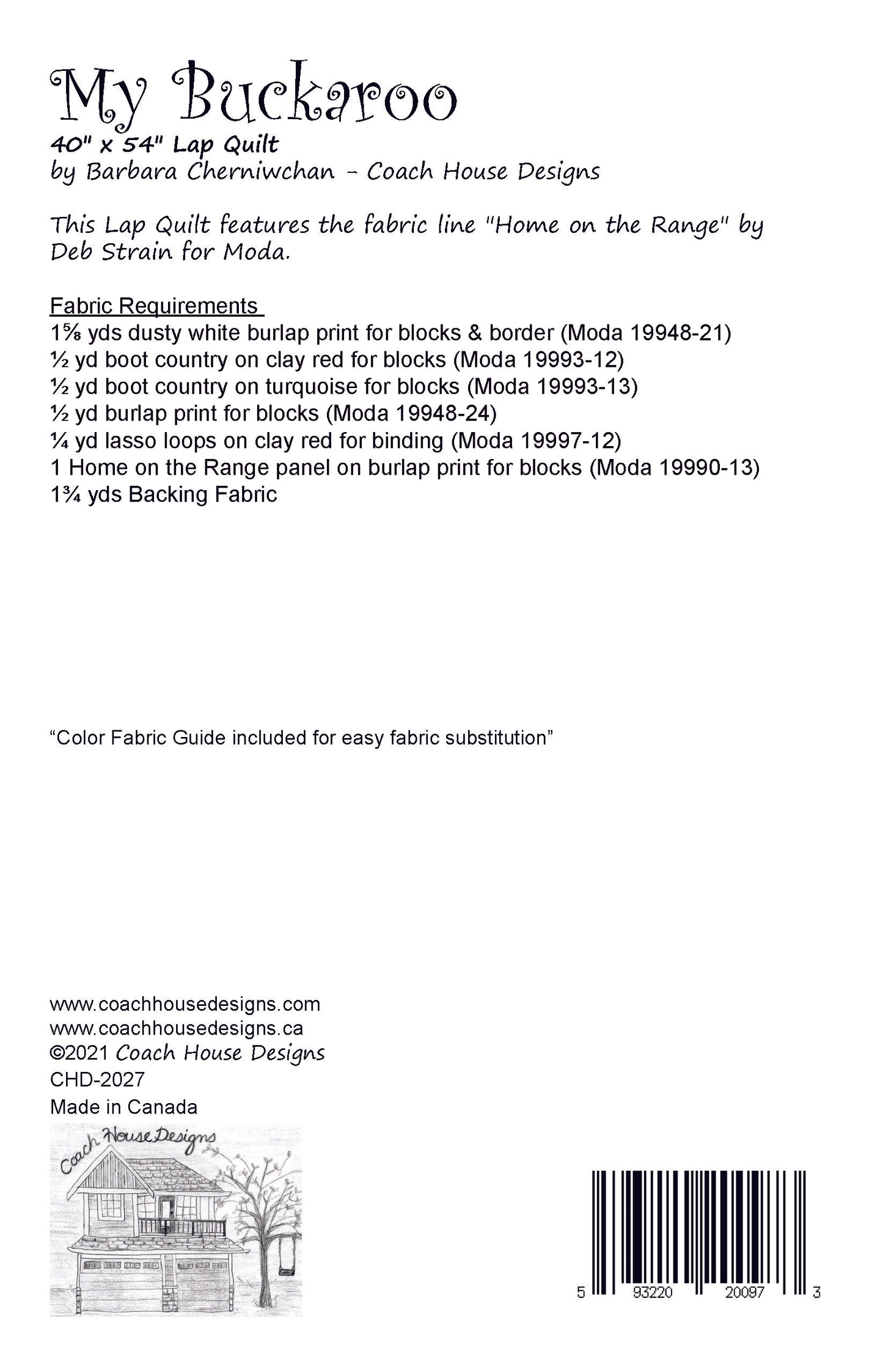 My Buckaroo Quilt Pattern