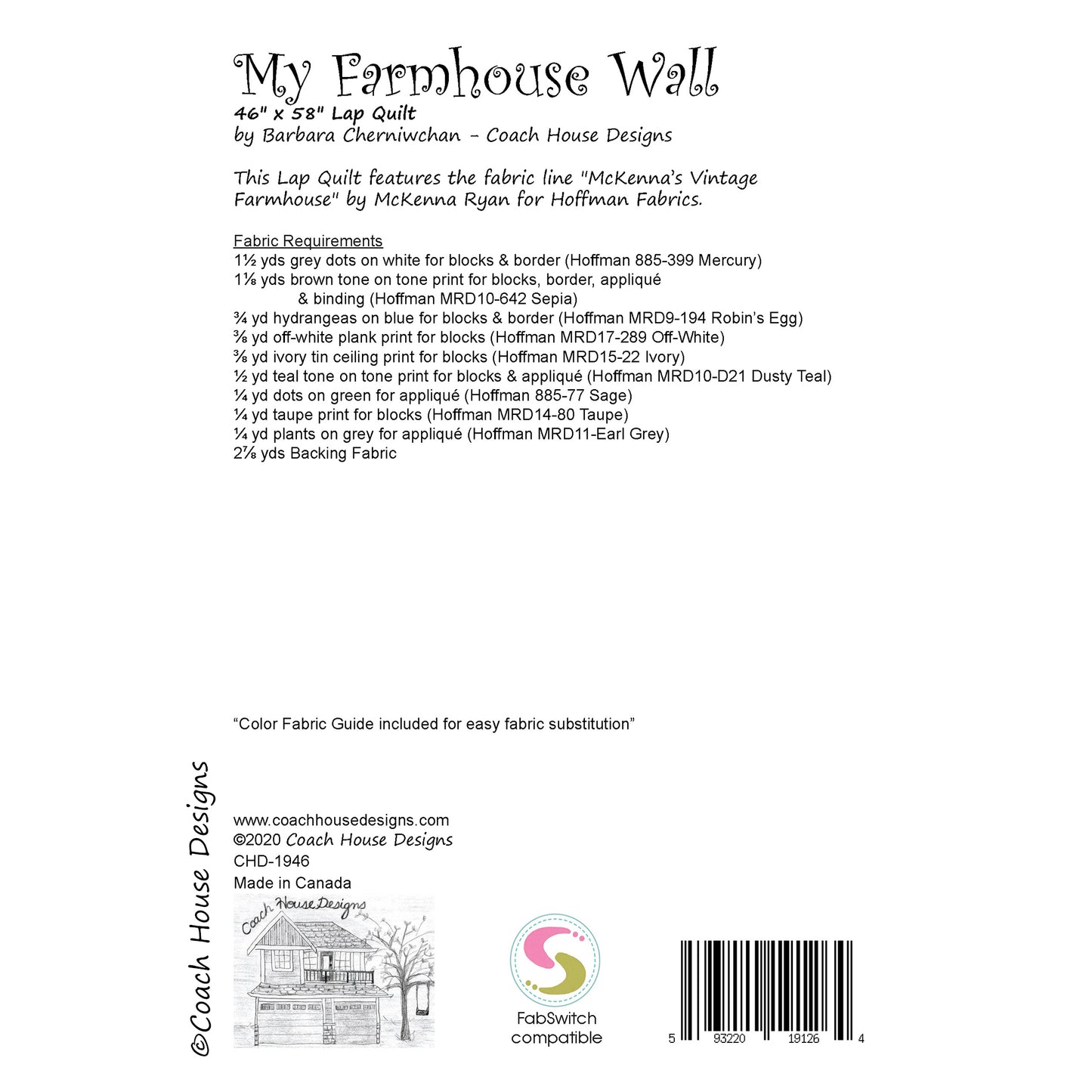 My Farmhouse Wall Quilt Pattern