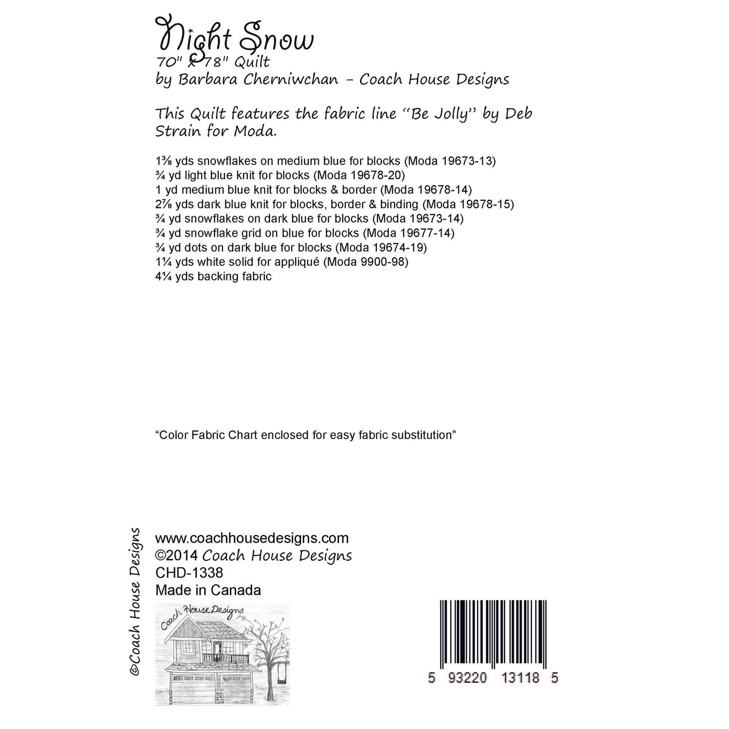 Night Snow Quilt Pattern