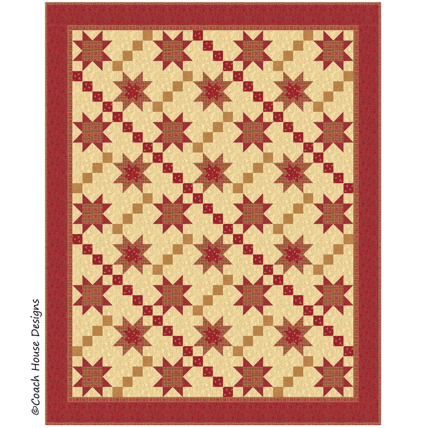 Plaid Stars Downloadable PDF Quilt Pattern