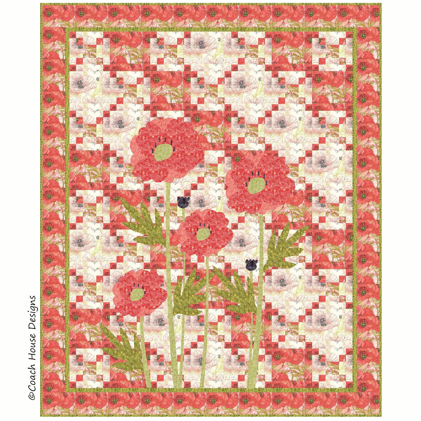 Poppy Garden Quilt Pattern