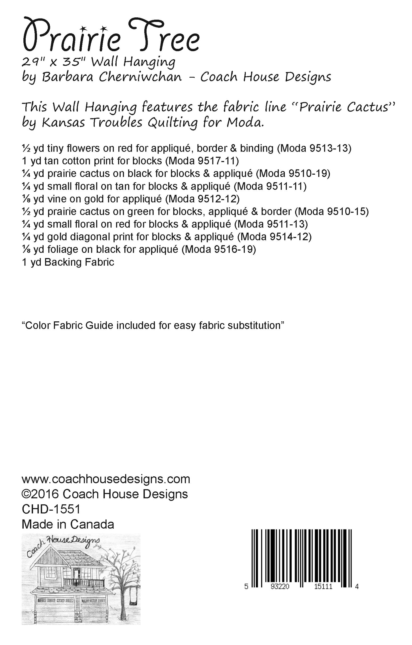 Prairie Tree Quilt Pattern