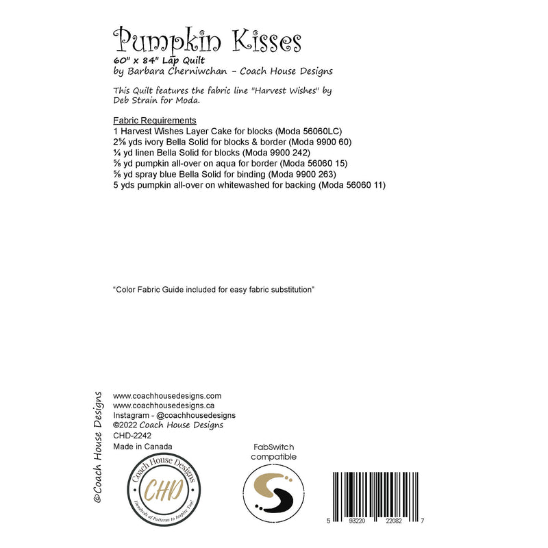 Pumpkin Kisses Quilt Pattern