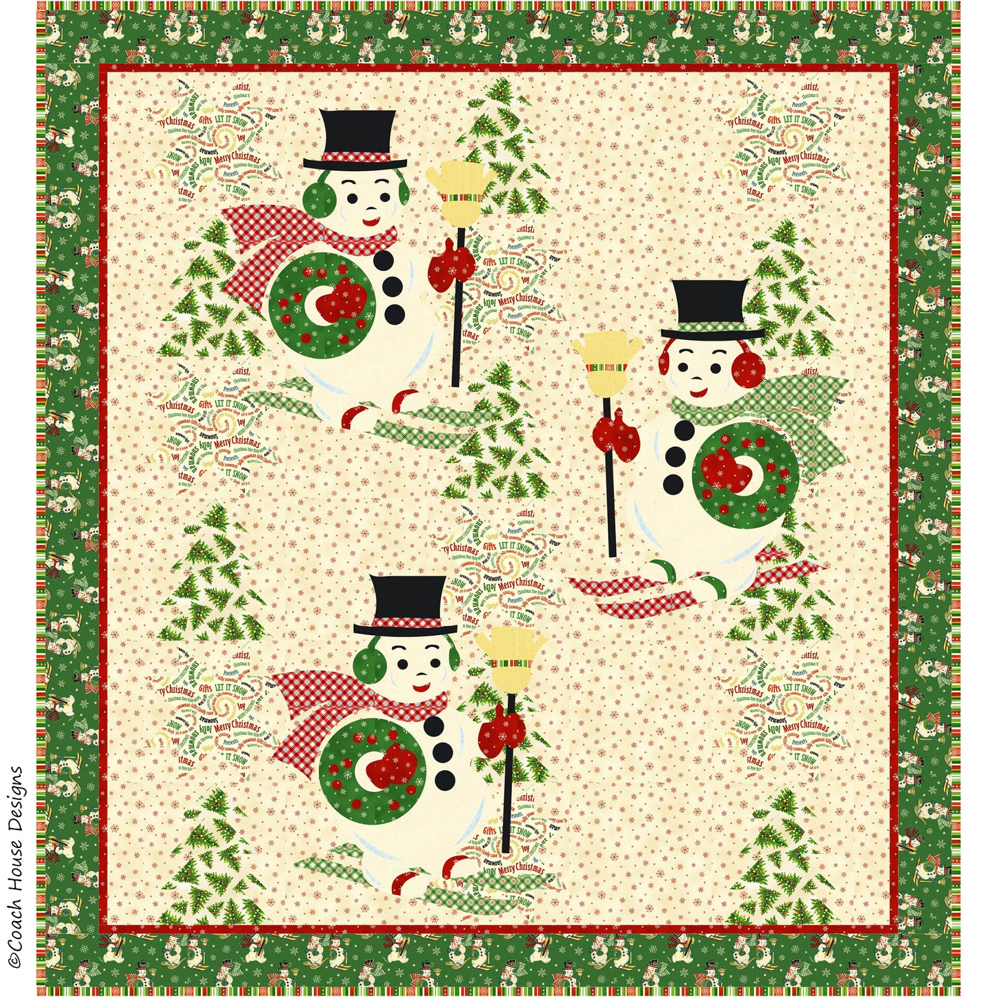 Holly Jolly Snowmen Quilt Pattern