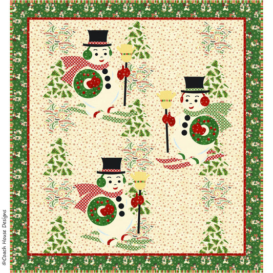 Holly Jolly Snowmen Downloadable PDF Quilt Pattern
