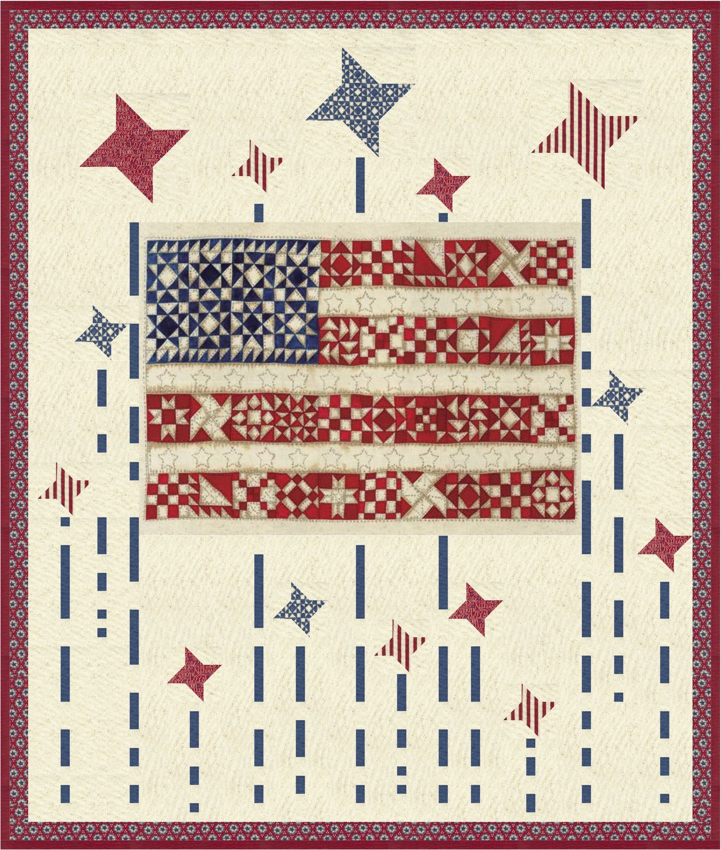 Rockets Red Glare Downloadable PDF Quilt Pattern