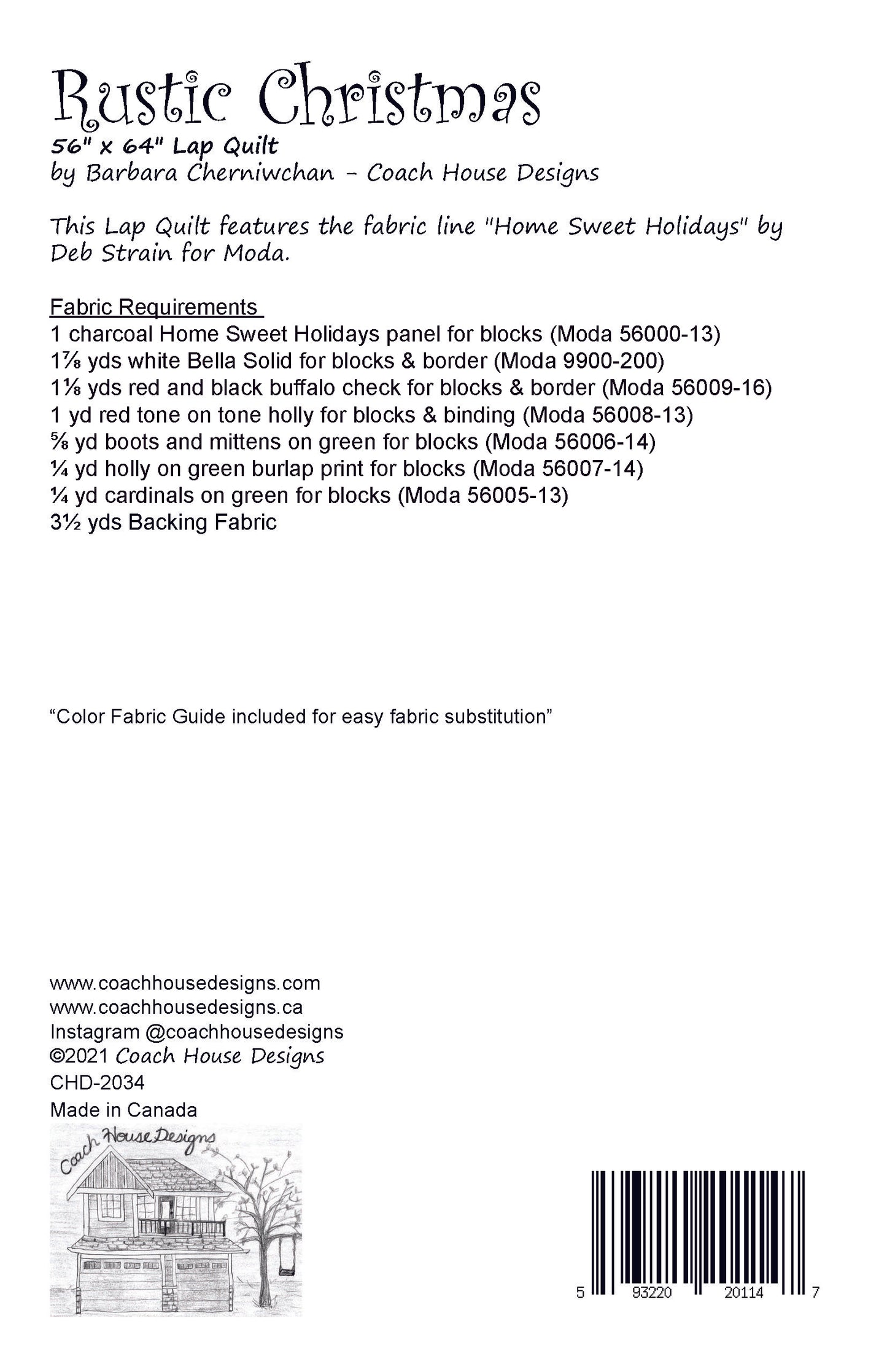 Rustic Christmas Downloadable PDF Quilt Pattern