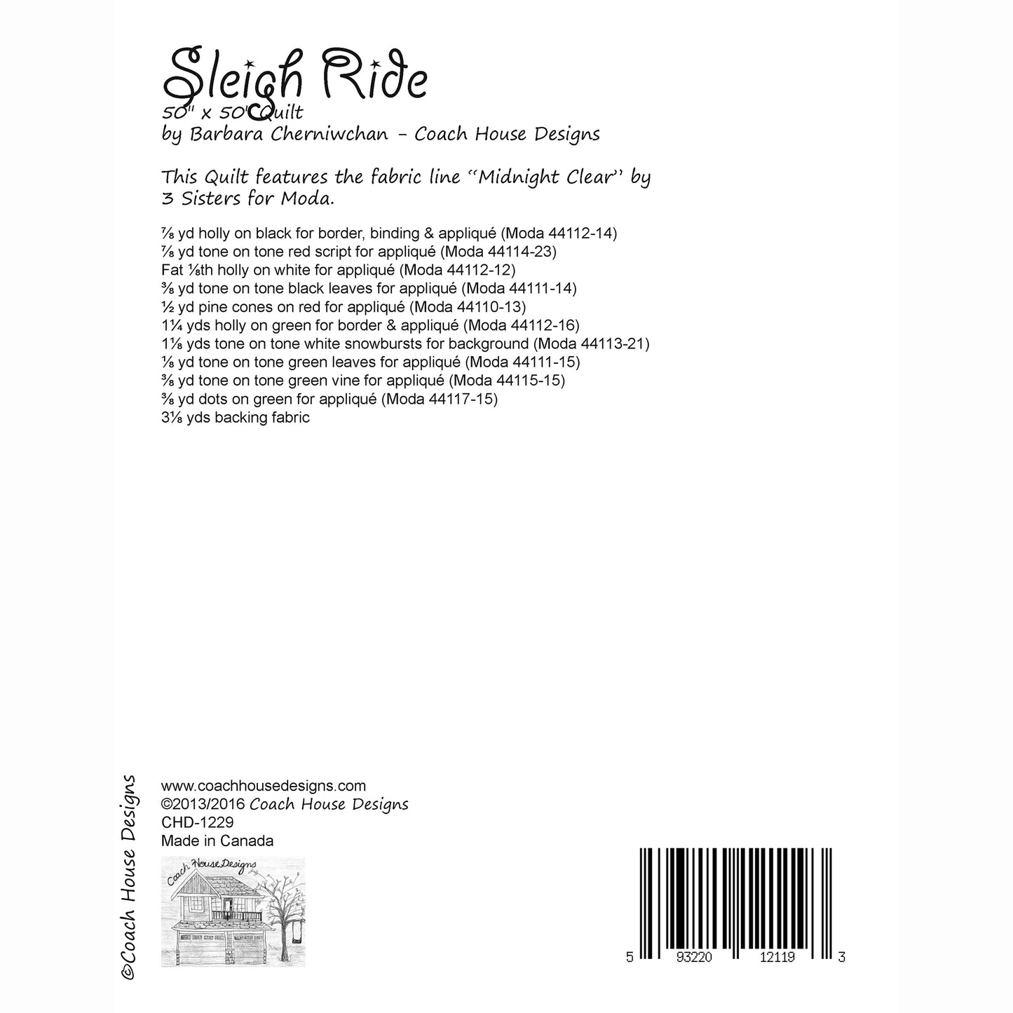 Sleigh Ride Quilt Pattern