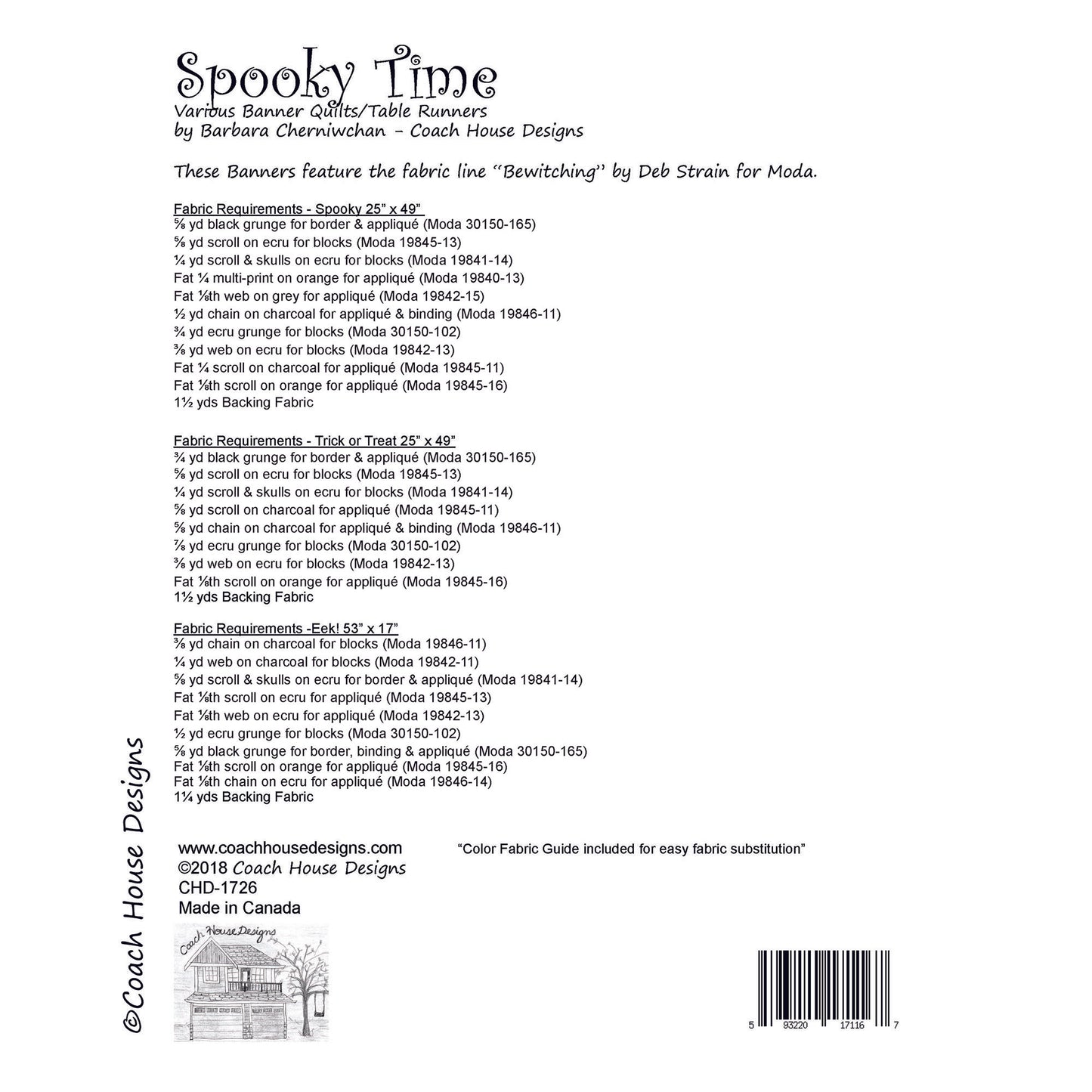 Spooky Time Downloadable PDF Quilt Pattern