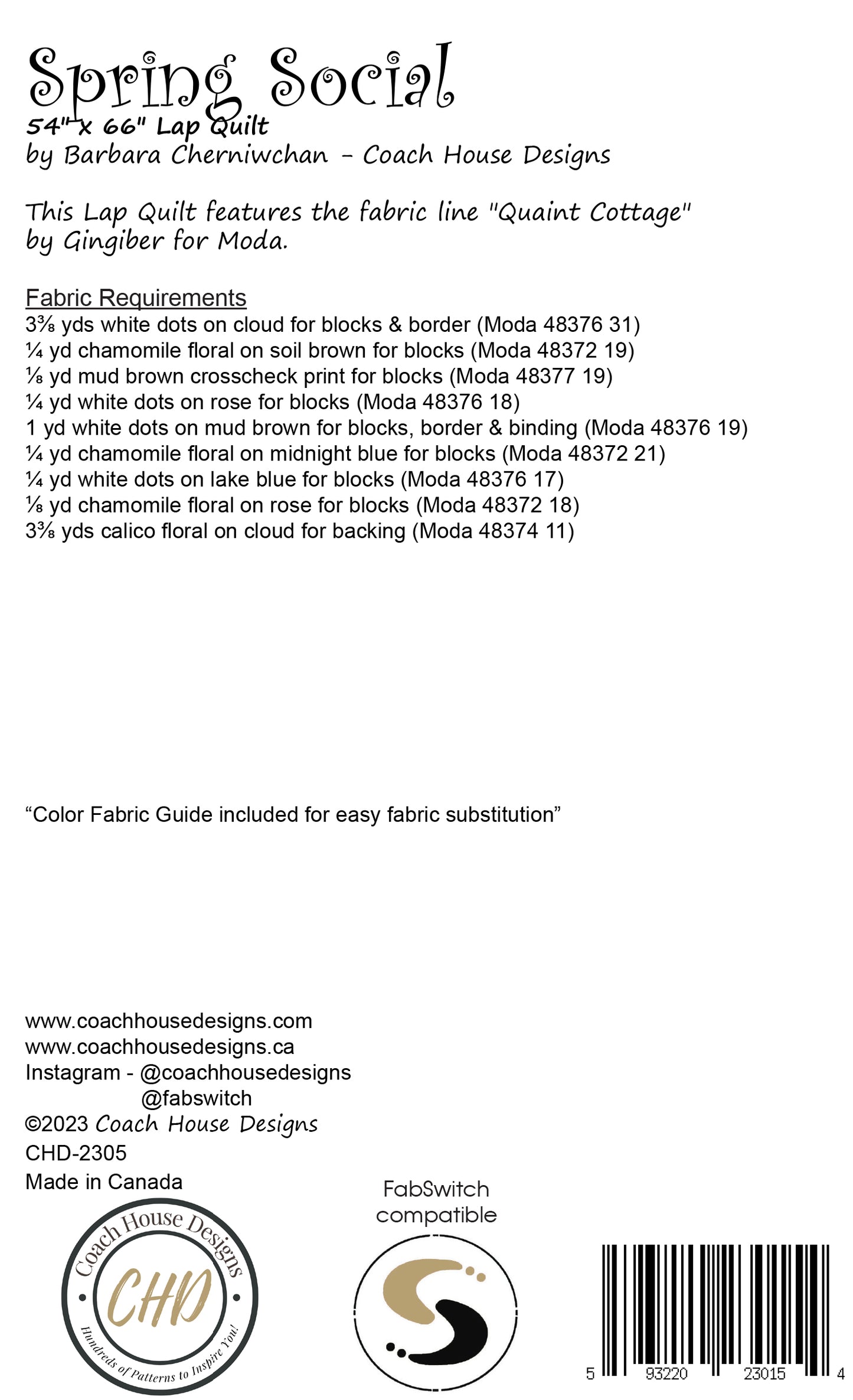 Spring Social Quilt Pattern