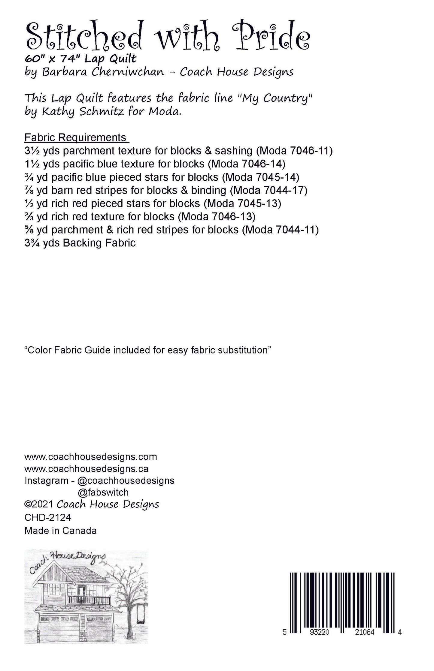 Stitched with Pride Downloadable PDF Quilt Pattern