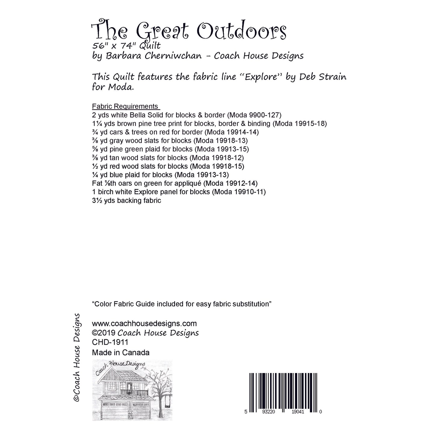 The Great Outdoors Downloadable PDF Quilt Pattern