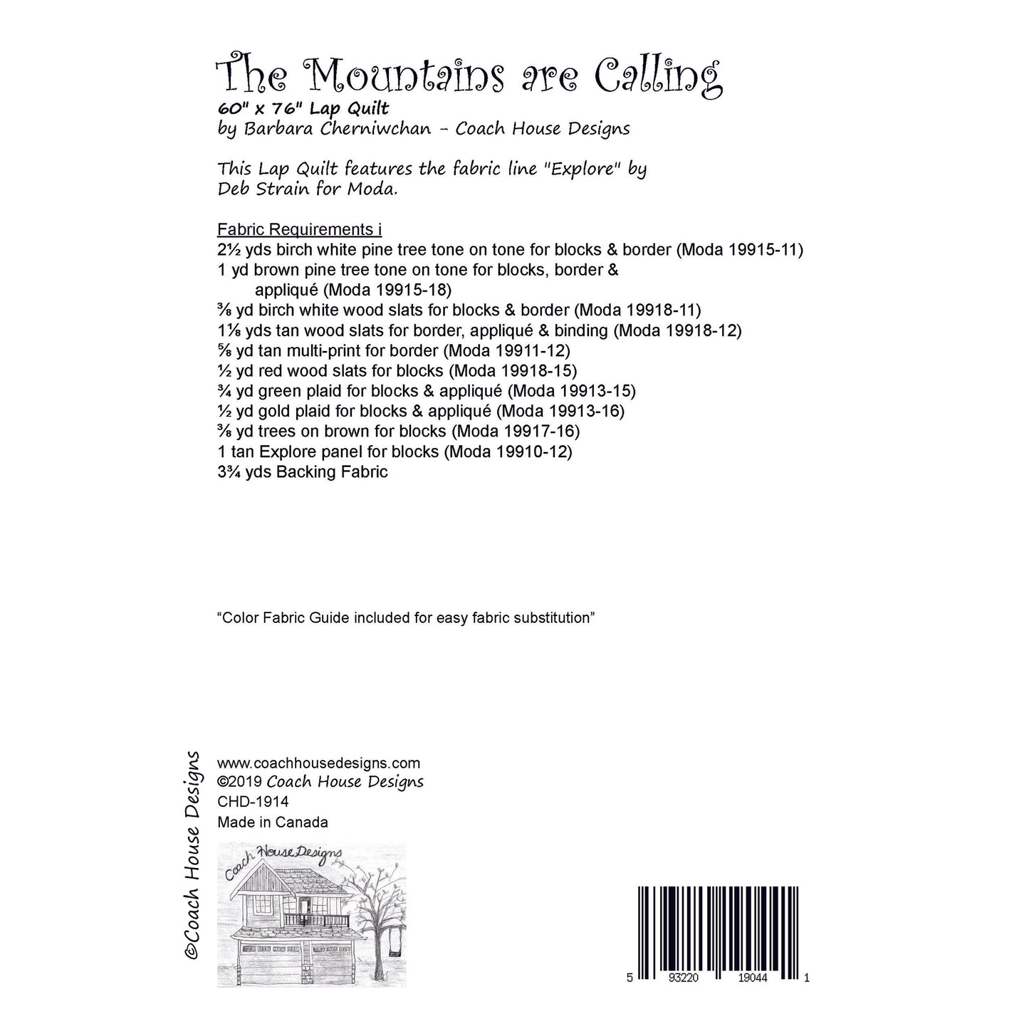 The Mountains Are Calling Downloadable PDF Quilt Pattern