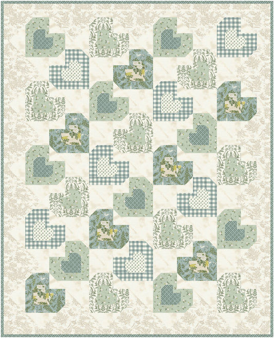 Tossed Hearts Quilt Pattern