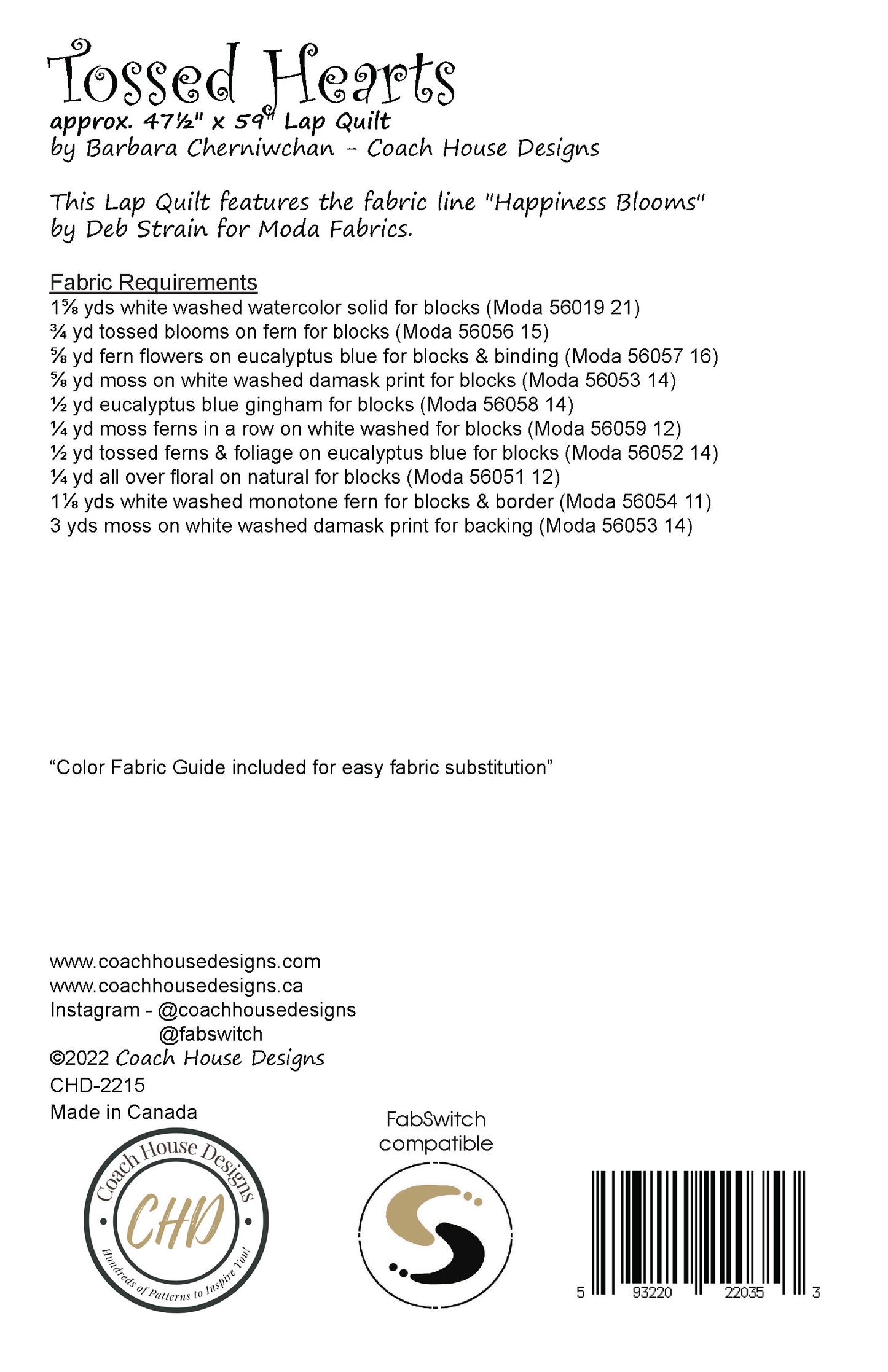 Tossed Hearts Quilt Pattern