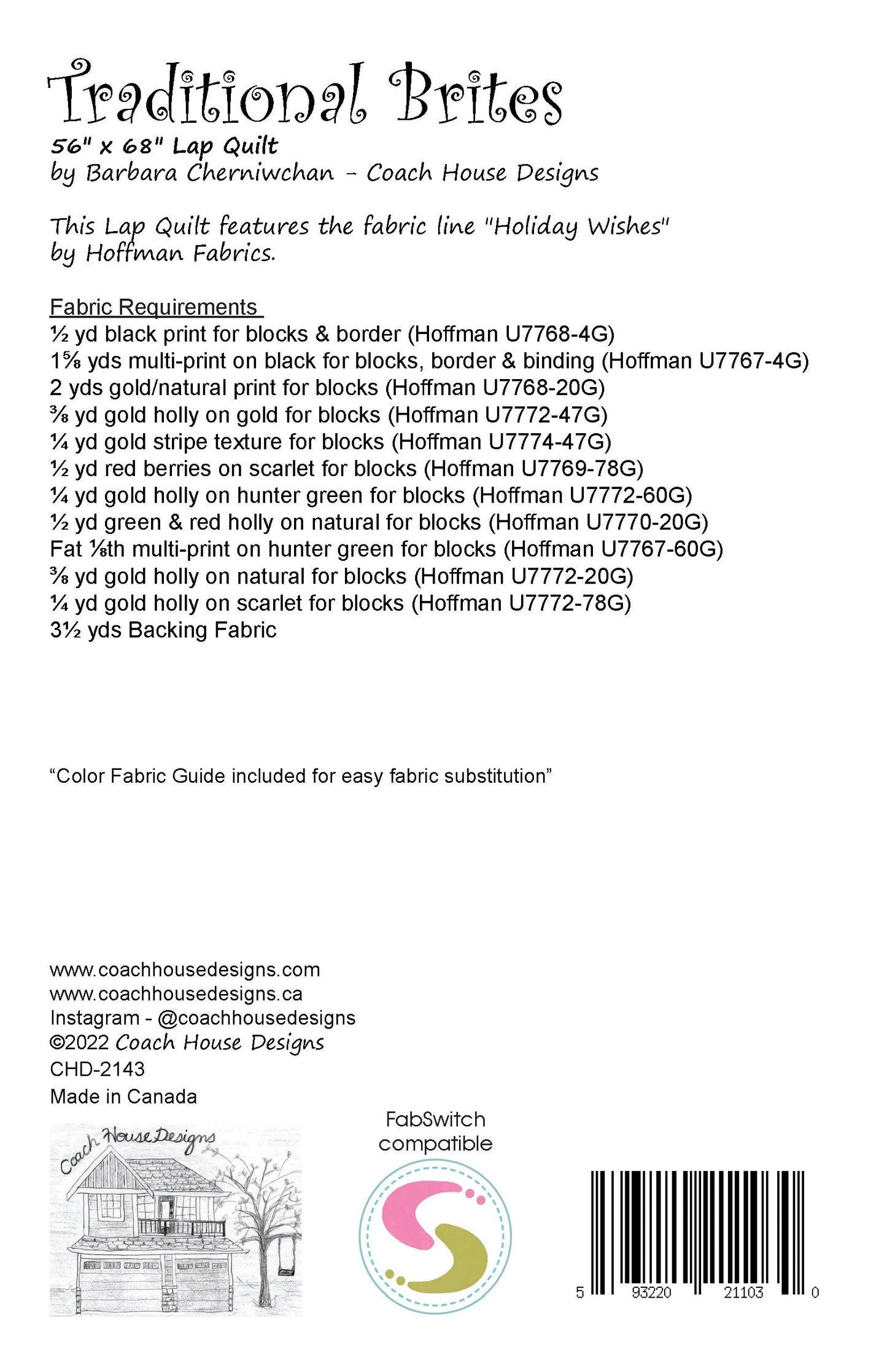 Traditional Brites Downloadable PDF Quilt Pattern