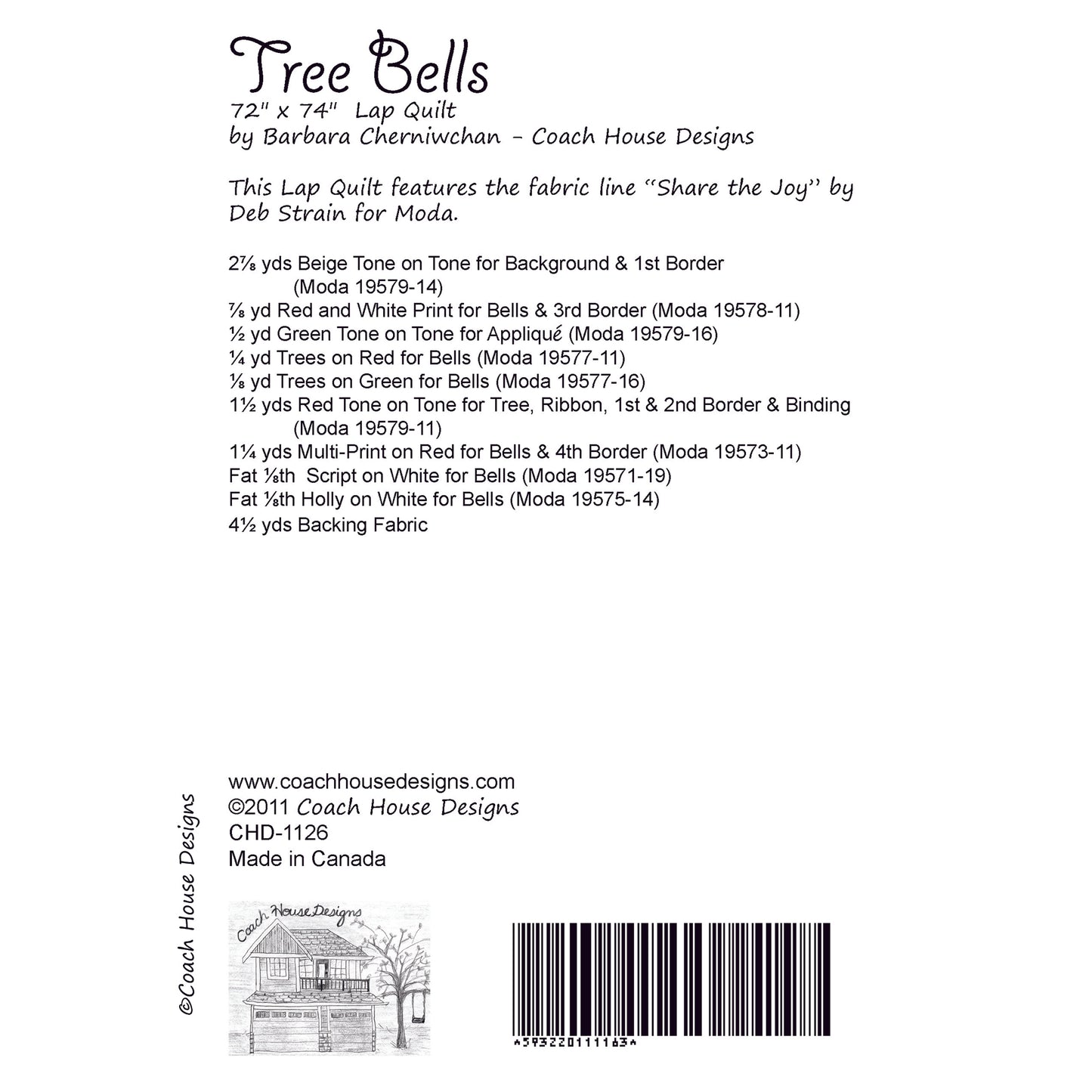 Tree Bells Quilt Pattern