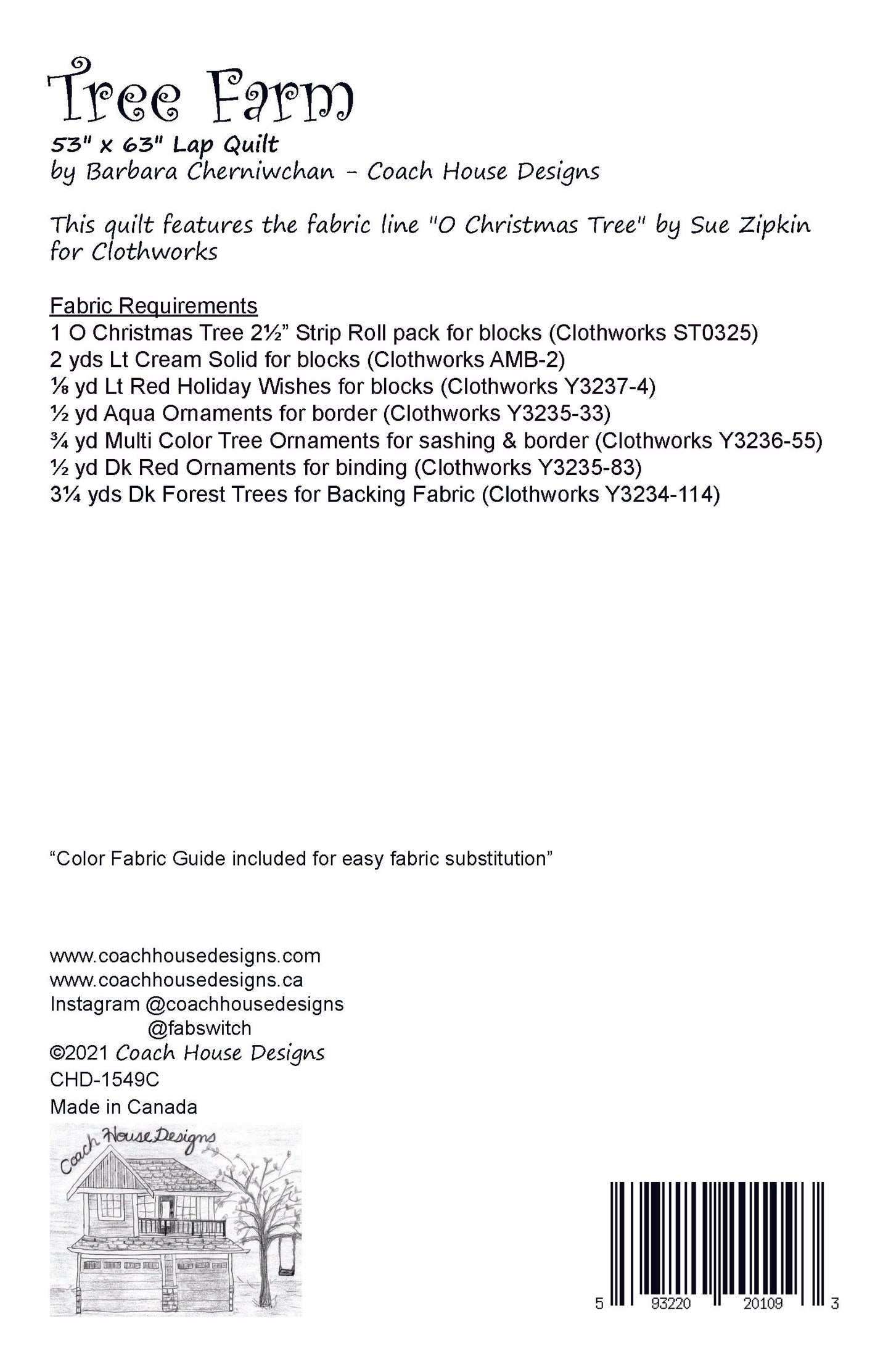 Tree Farm Clothworks Downloadable PDF Quilt Pattern