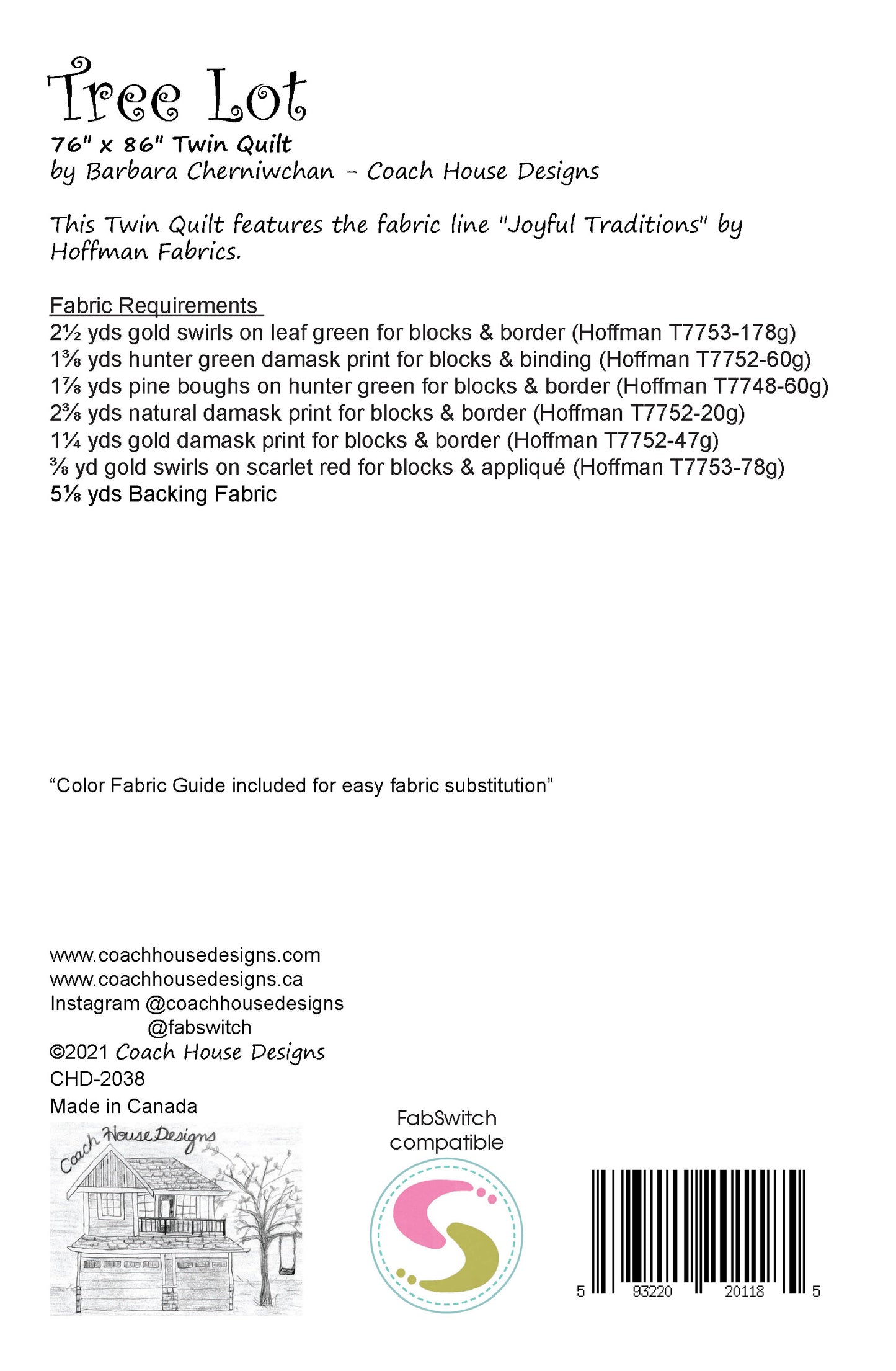 Tree Lot Downloadable PDF Quilt Pattern