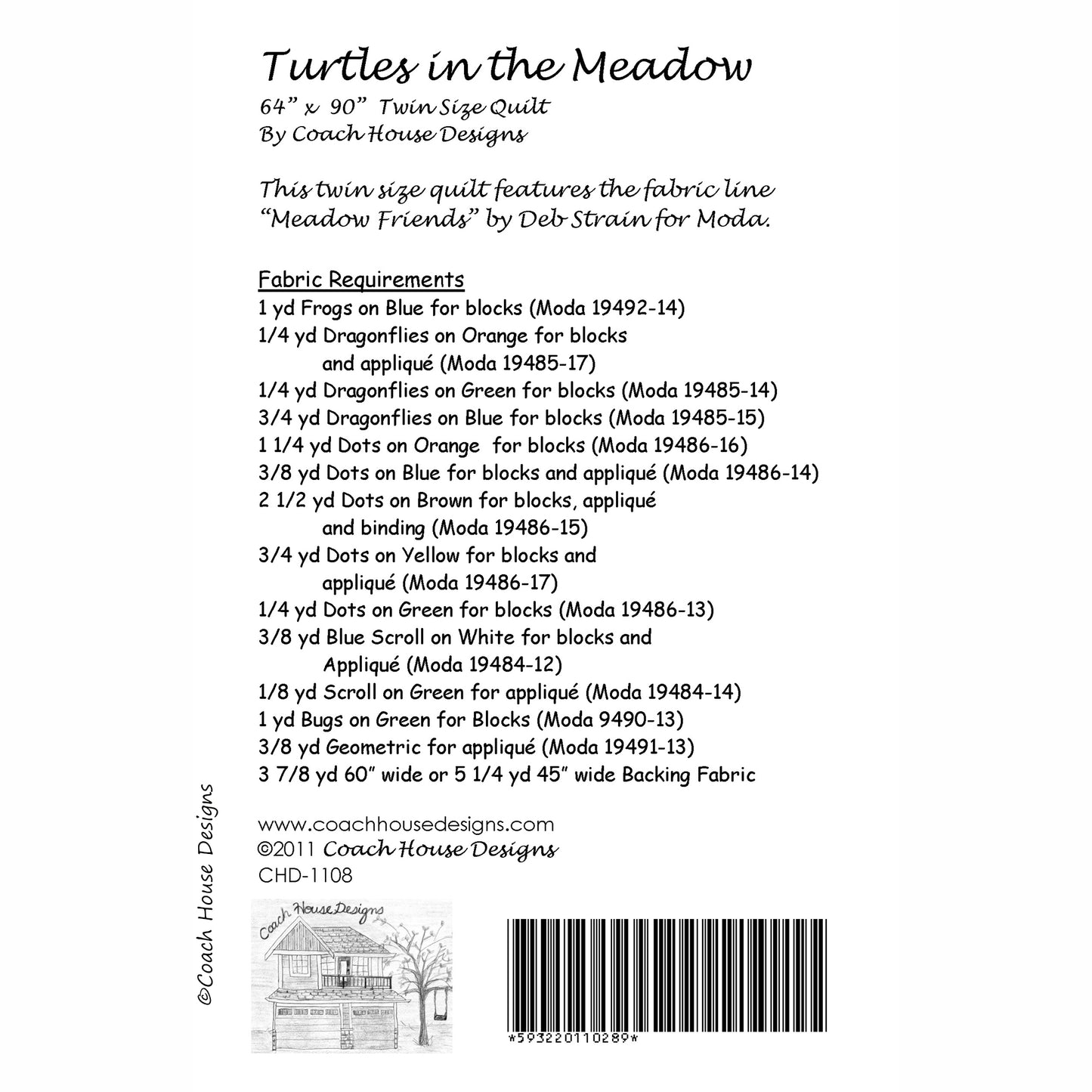 Turtles in the Meadow Quilt Pattern