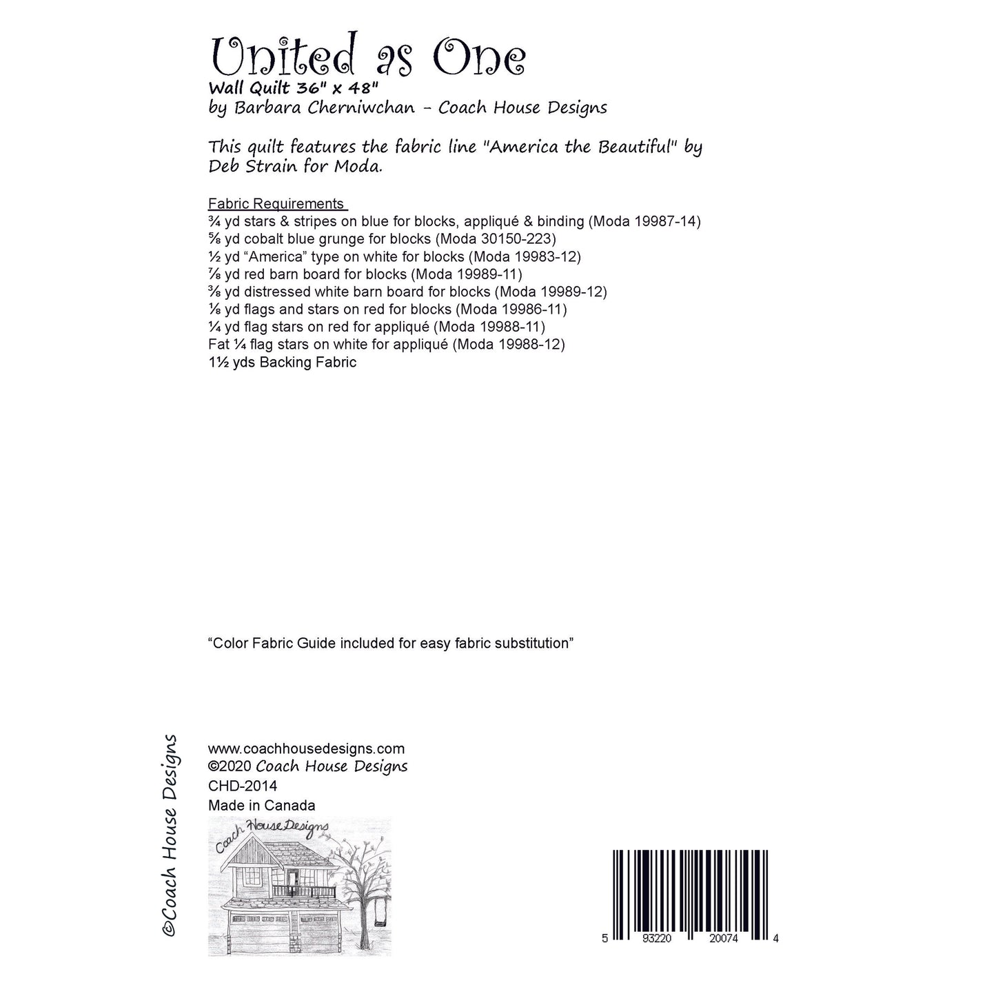 United as One Downloadable PDF Quilt Pattern