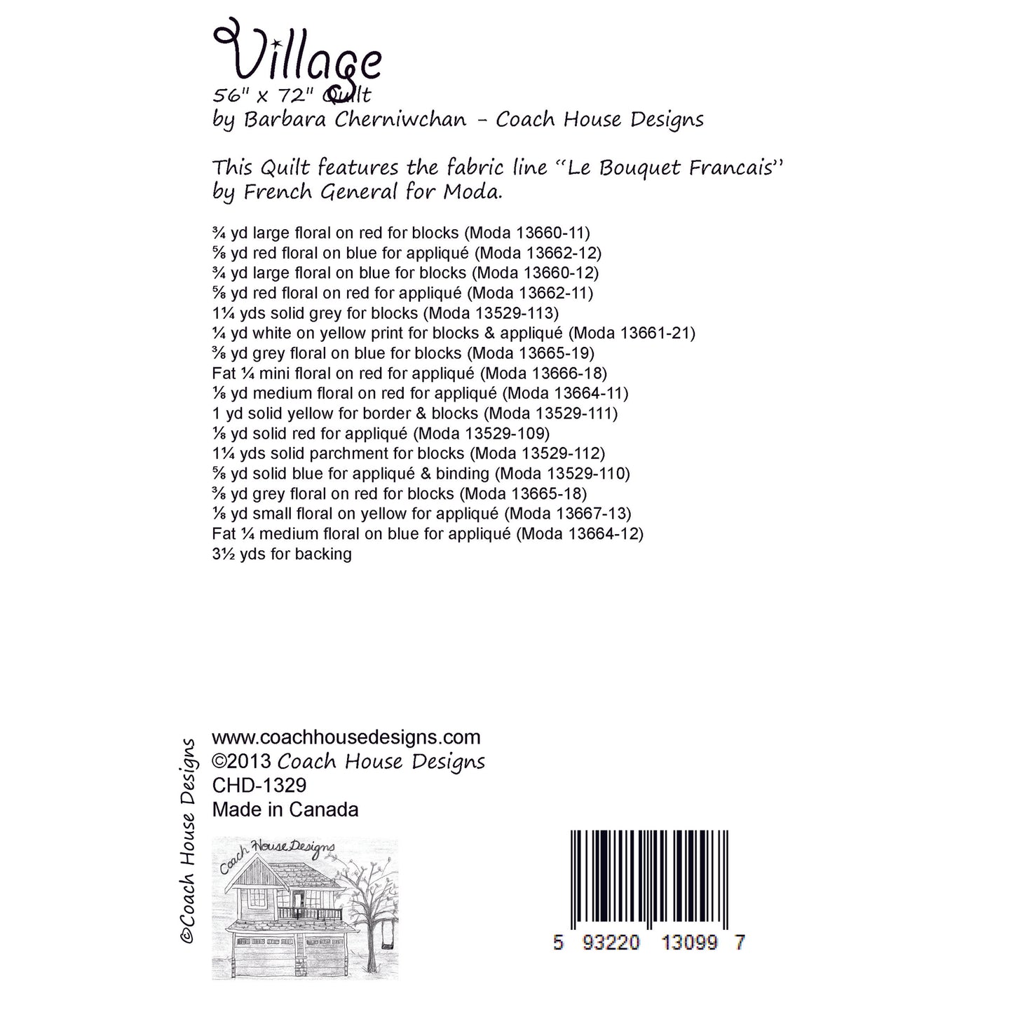 Village Downloadable PDF Quilt Pattern