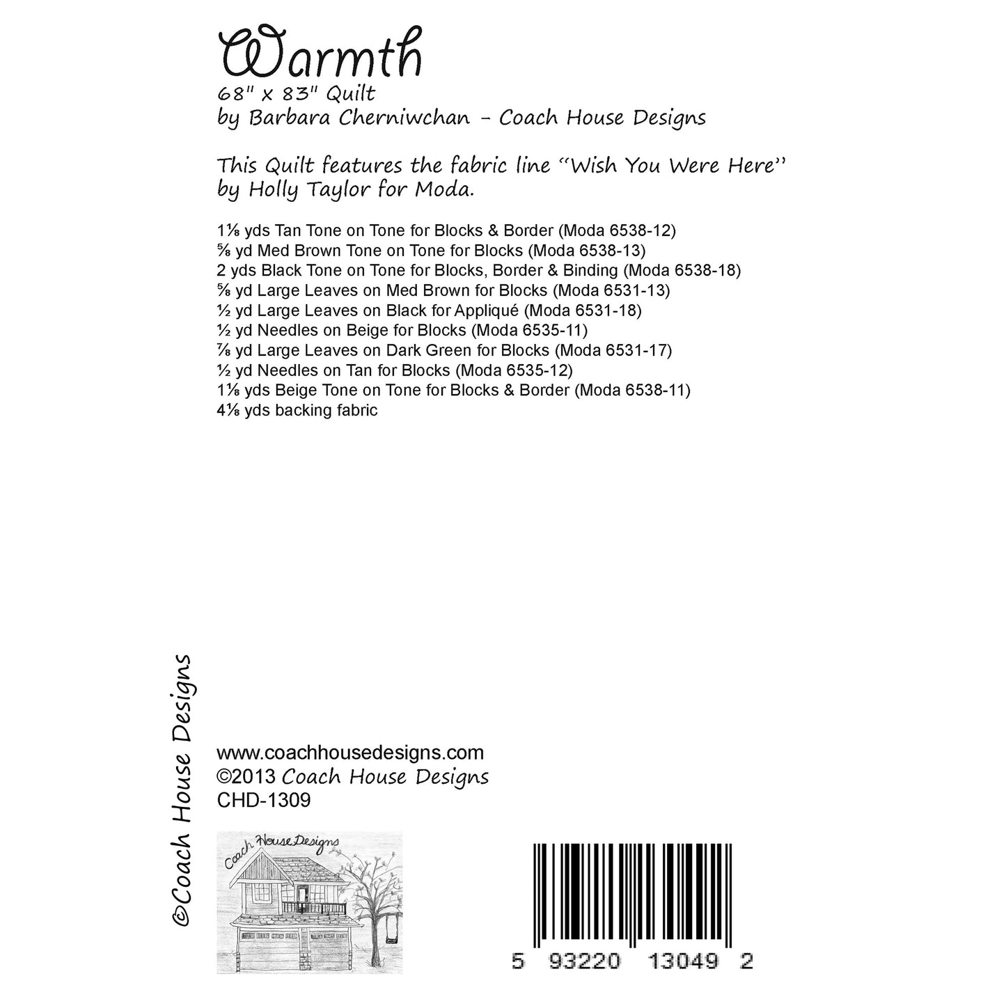 Warmth Quilt Pattern