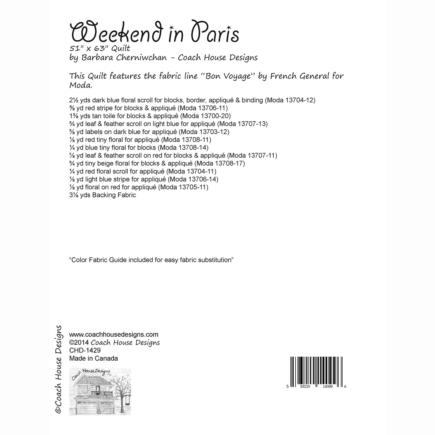 Weekend in Paris Quilt Pattern