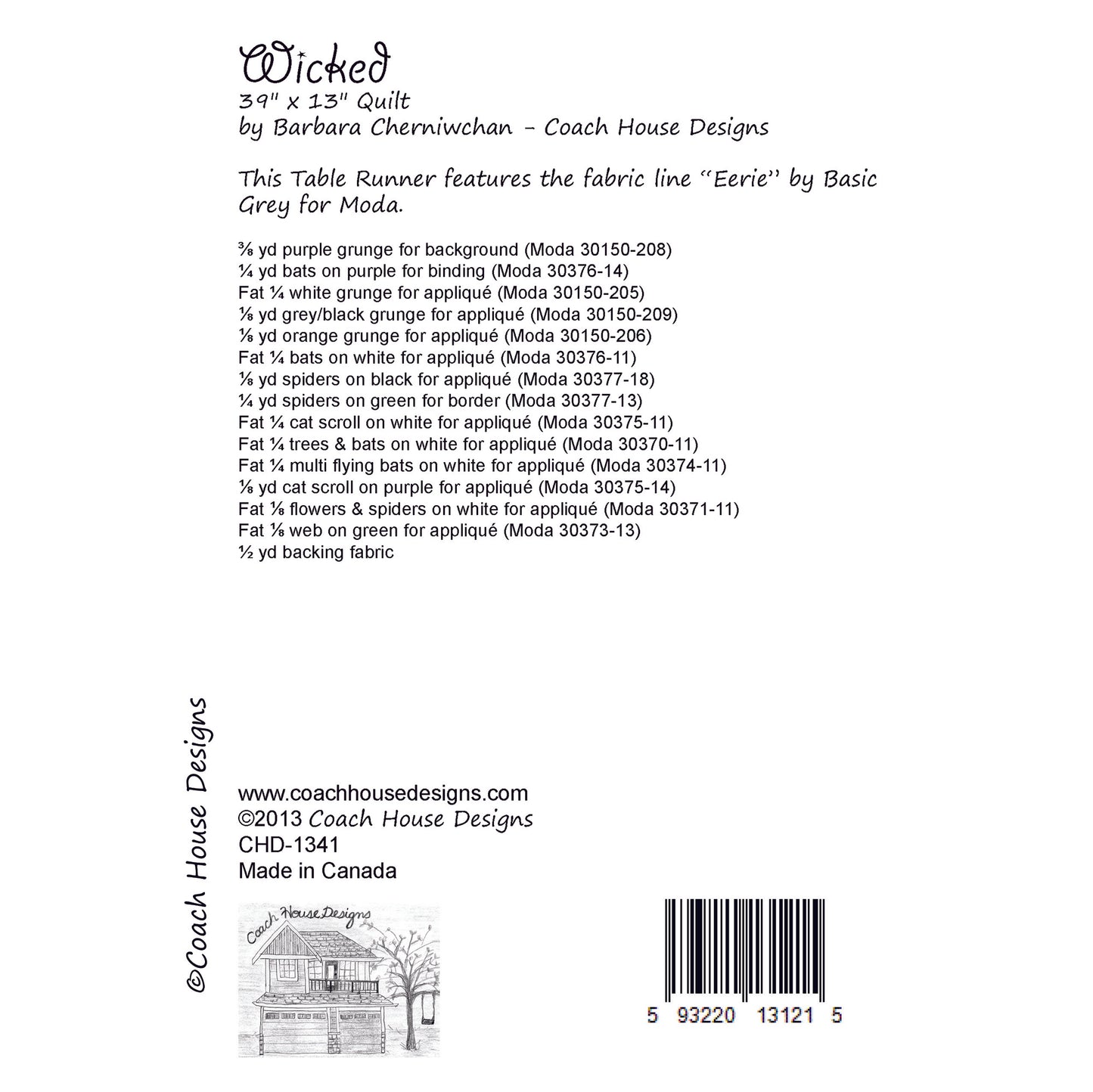 Wicked Downloadable PDF Quilt Pattern