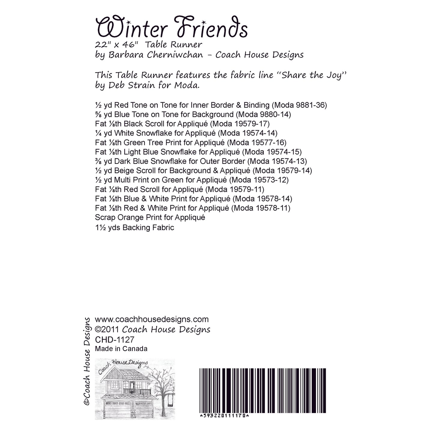 Winter Friends Downloadable PDF Quilt Pattern