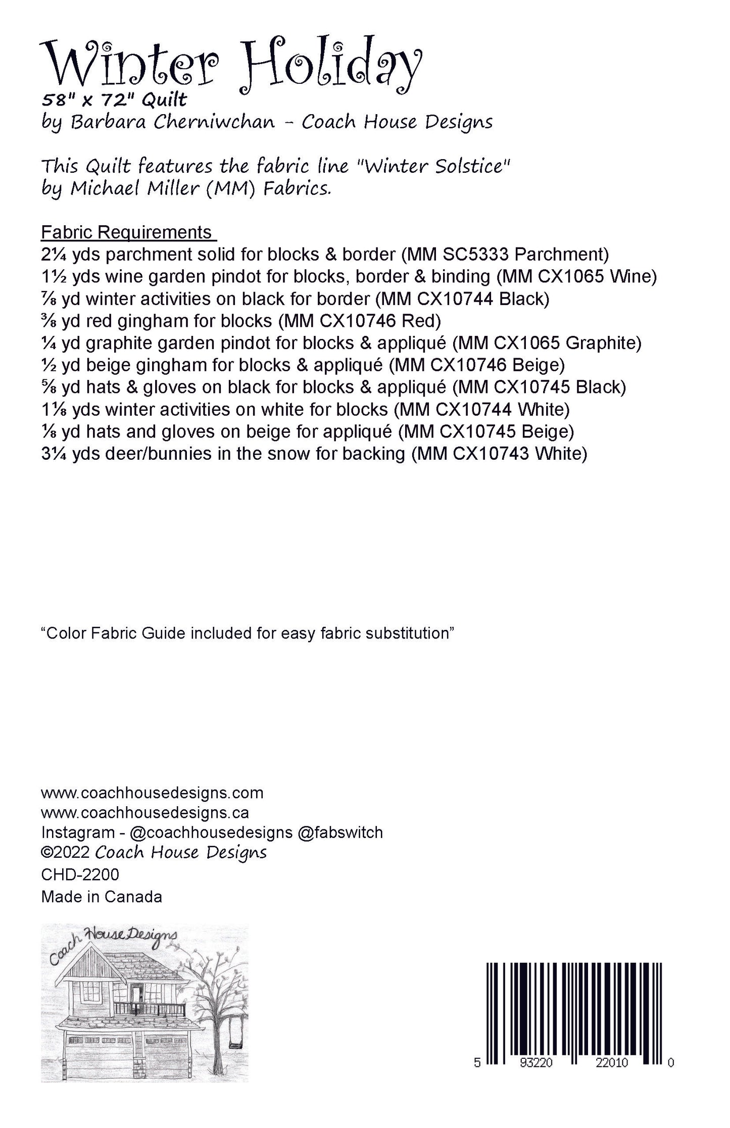 Winter Holiday Quilt Pattern