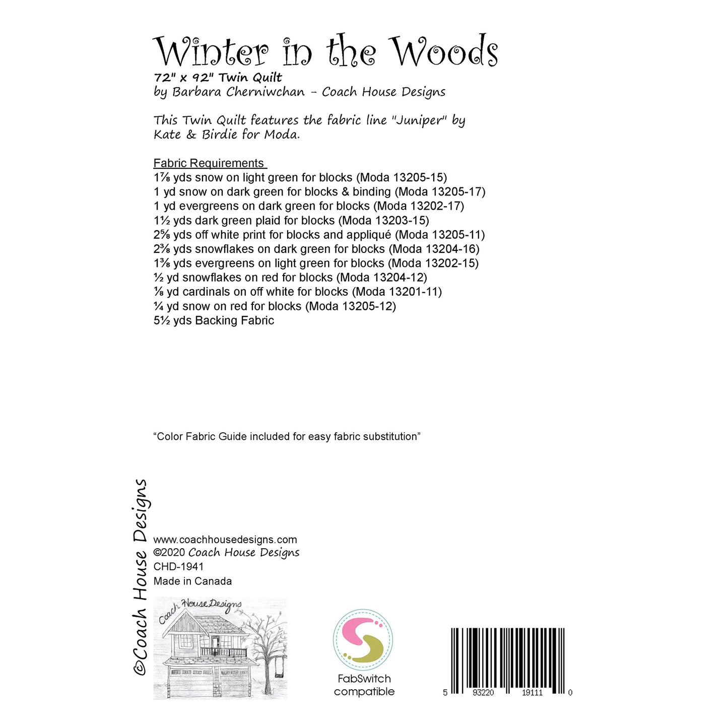 Winter in the Woods Quilt Pattern