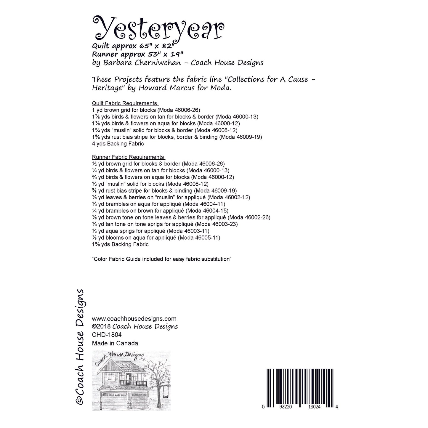 Yesteryear Quilt Pattern