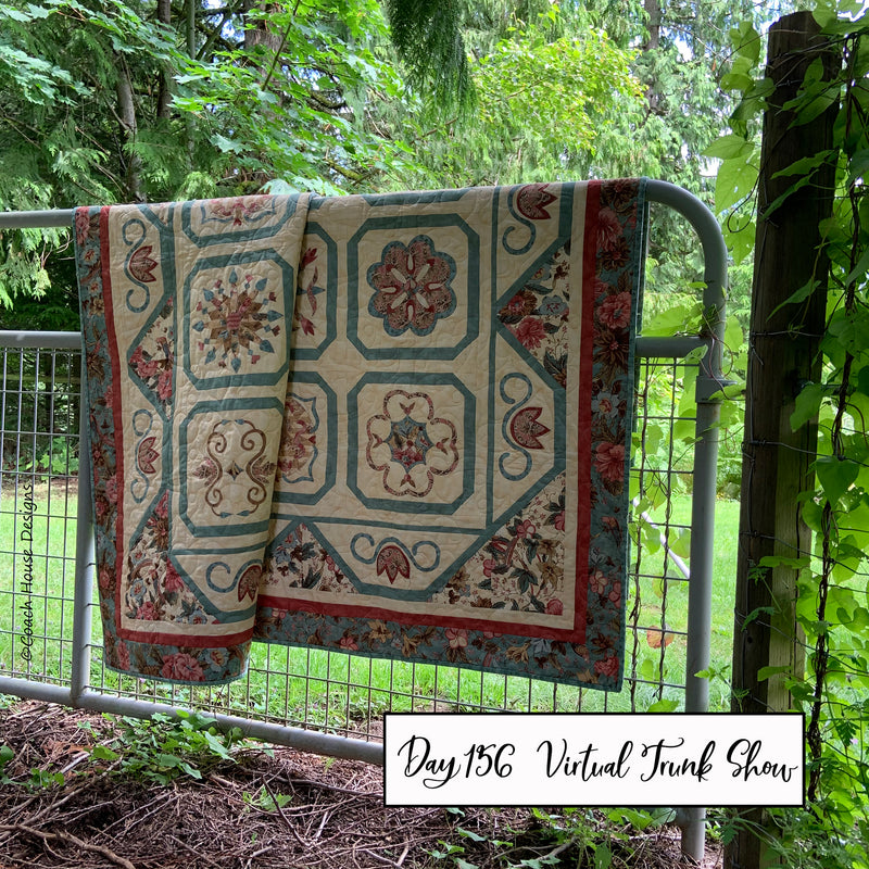 Day 156 of my Virtual Trunk Show Inspiration Block of the Month - 79” Quilt (9 month Block of the Month)