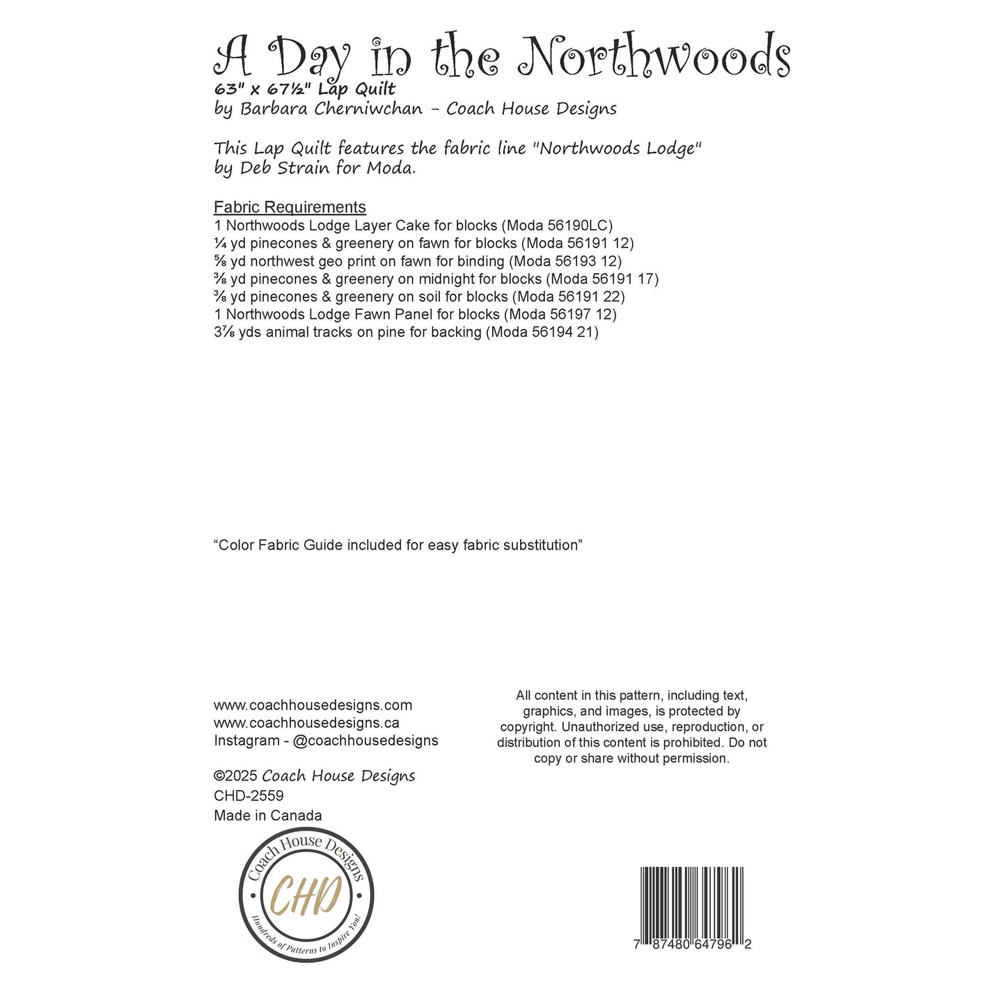 A Day in the Northwoods Quilt Pattern