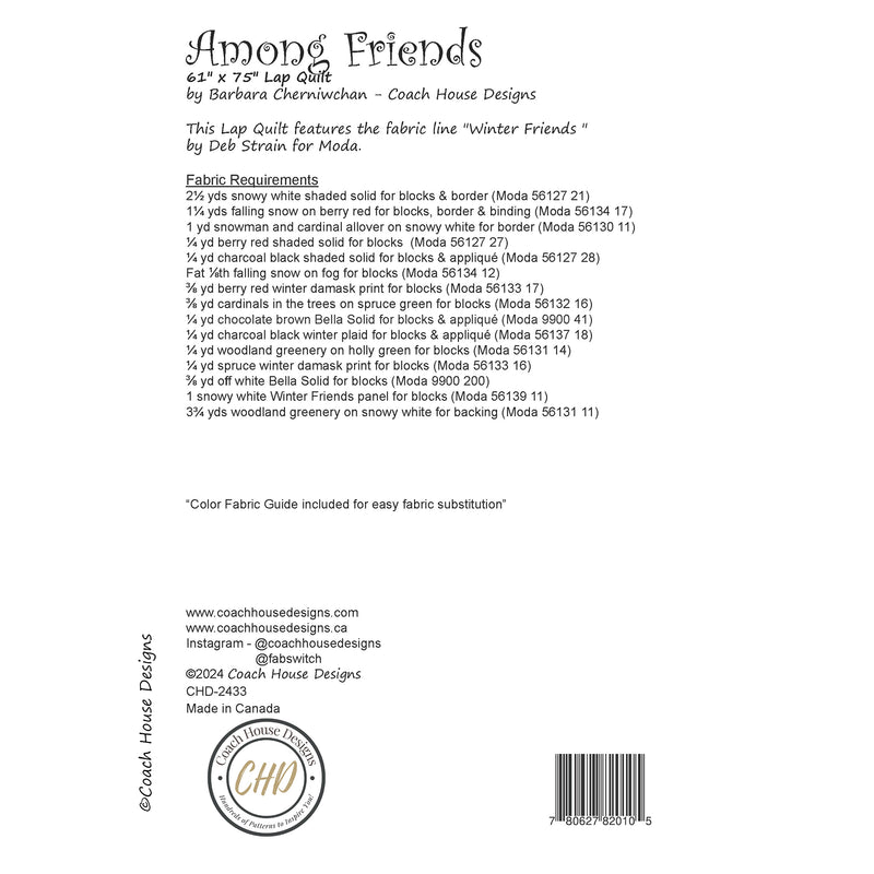 Among Friends Quilt Pattern (Pre-Order)