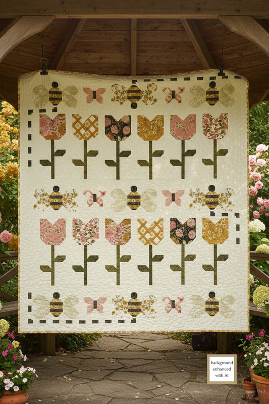 Bees at Work Lap Downloadable PDF Quilt Pattern (Pre-Order)