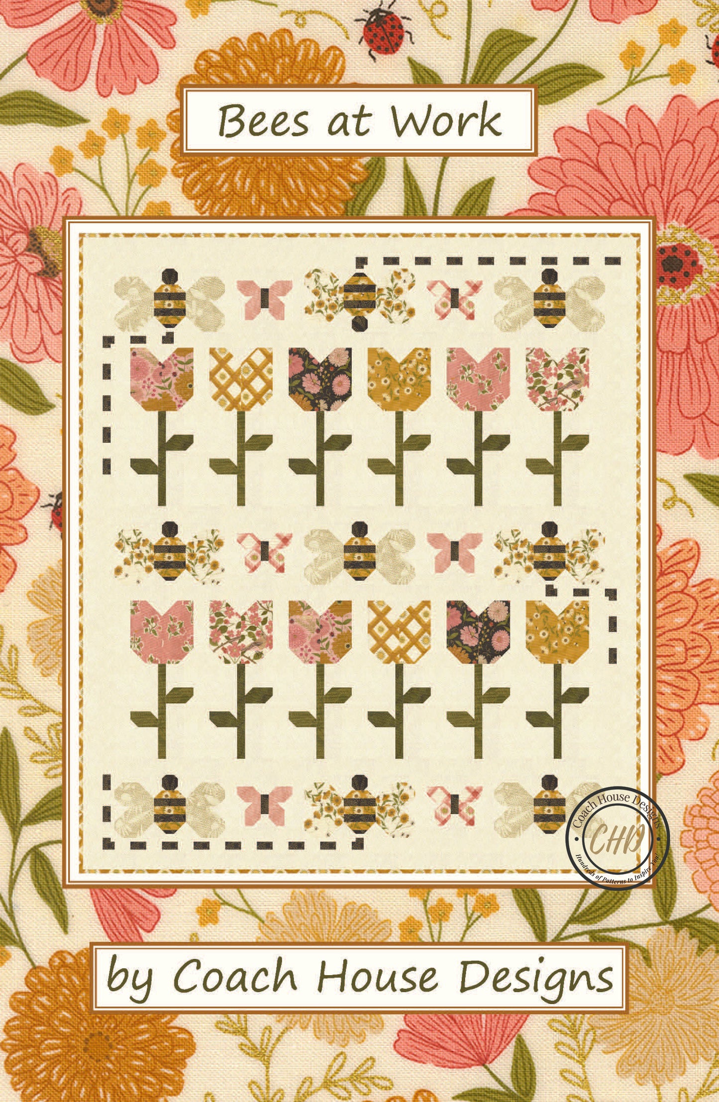 Bees at Work Lap Downloadable PDF Quilt Pattern (Pre-Order)