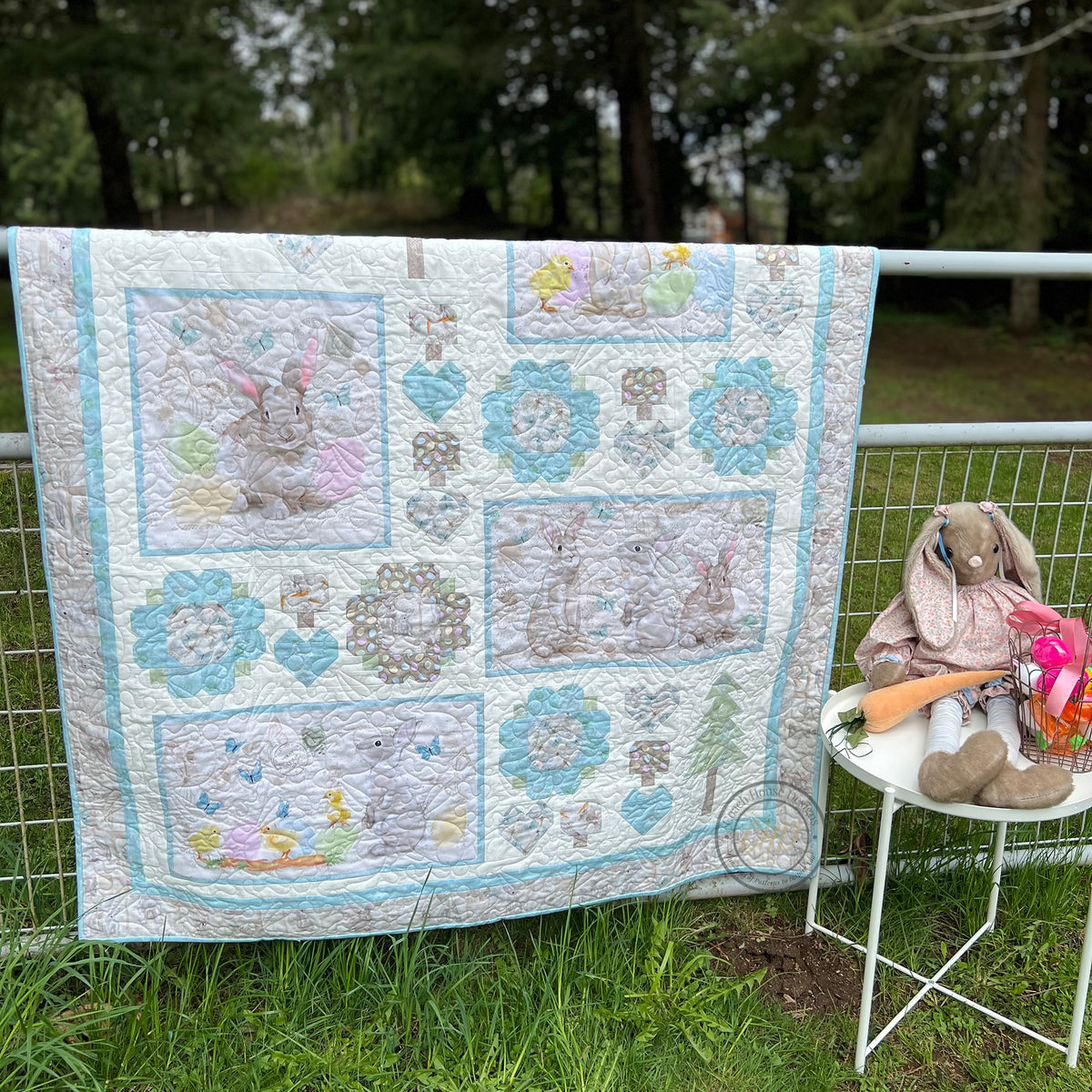 Quilted Rabbit Pattern Bunny Love Quilt Pattern – Coach House Designs US