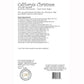 This page contains information about a lap quilt sewing pattern titled 'California Christmas' by Coach House Designs. It includes specifications and yardage requirements from the fabric collection "Merrily on High" by Sweetfire Road for Moda.
