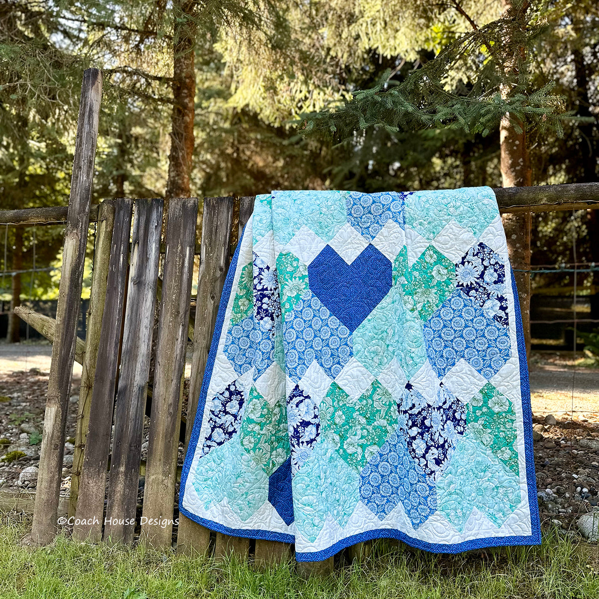 Chain of Hearts Twin Quilt Pattern – Coach House Designs US