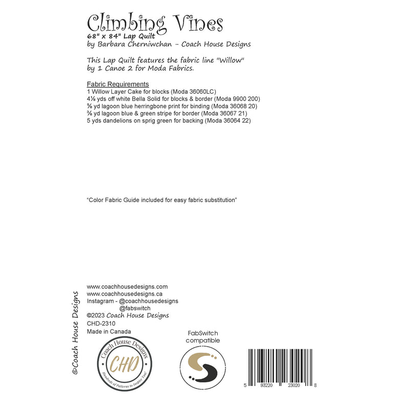 Climbing Vines Downloadable PDF Quilt Pattern