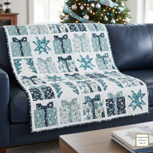Cool Blue Christmas Downloadable PDF Quilt Pattern
