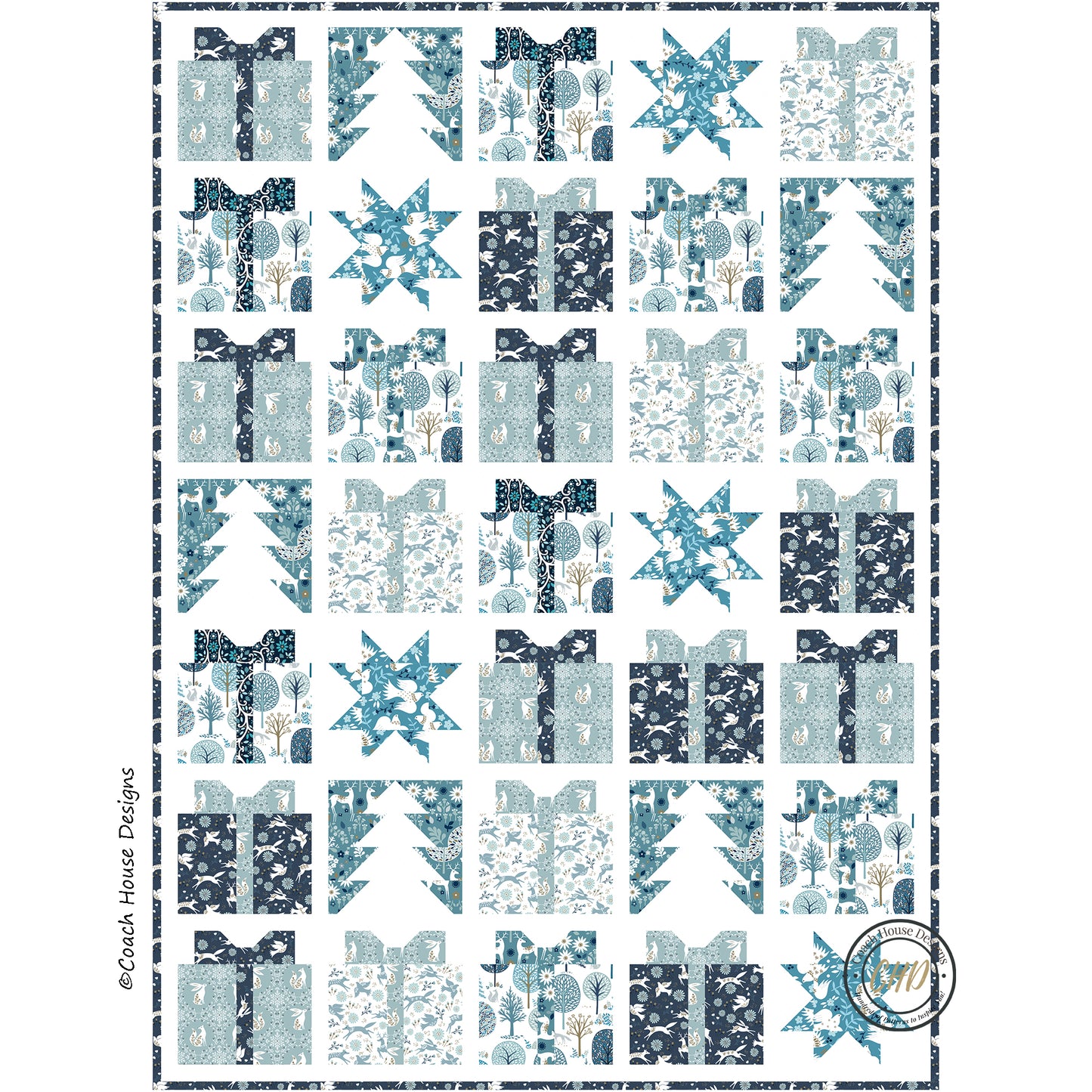 Cool Blue Christmas Quilt Pattern