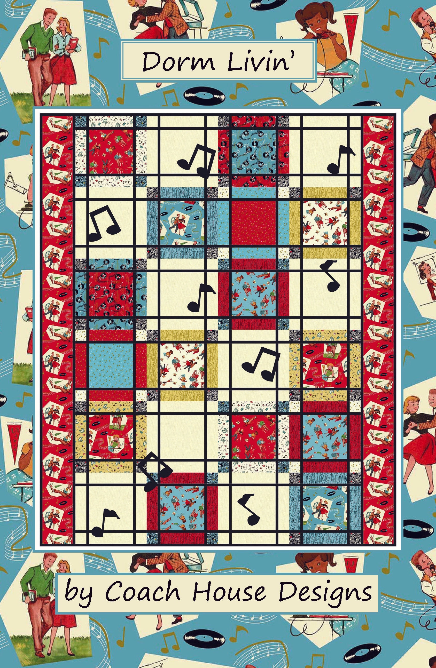 Dorm Livin Downloadable PDF Quilt Pattern – Coach House Designs US