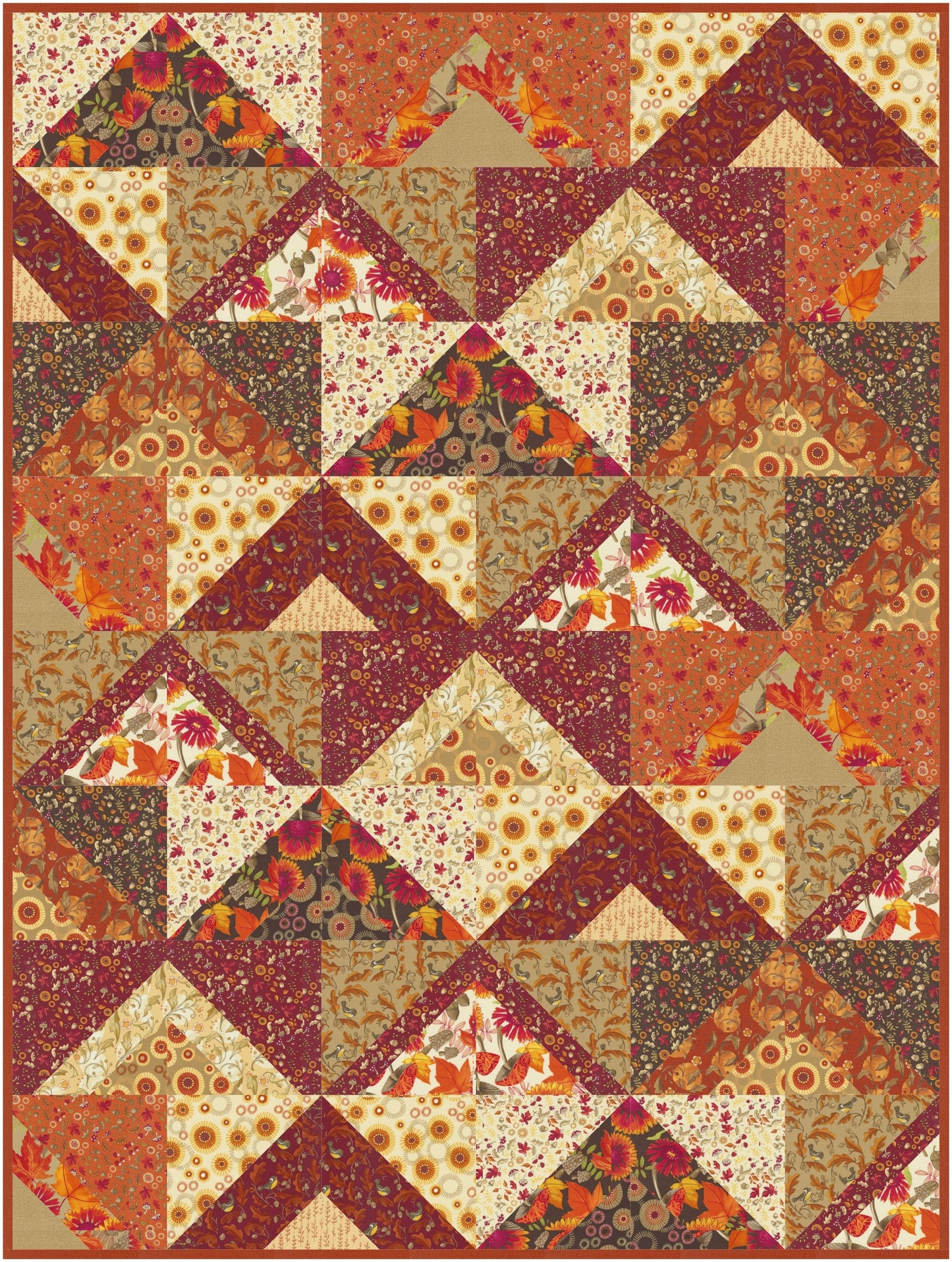 Fall Colors Downloadable PDF Quilt Pattern