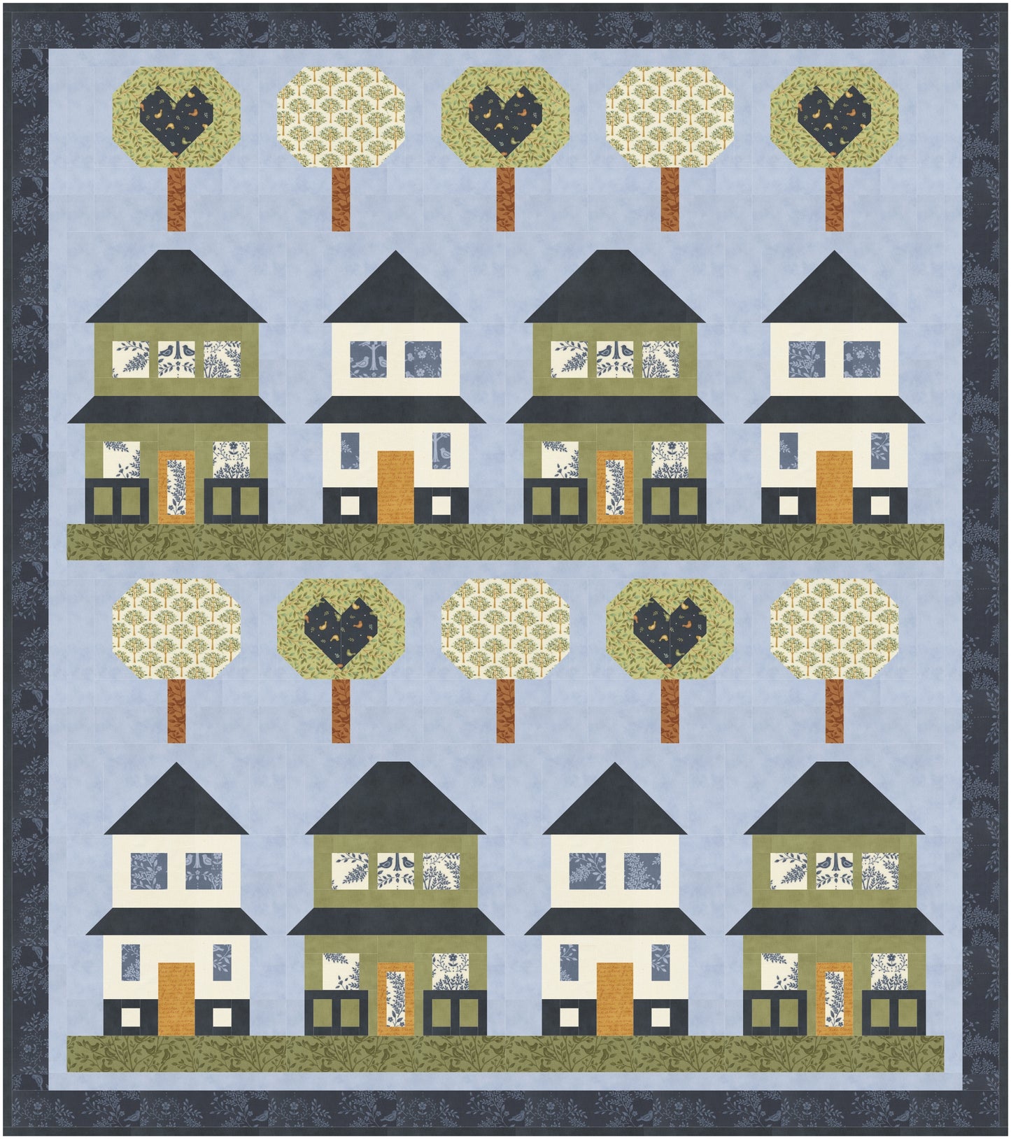 Family Neighborhood Downloadable PDF Quilt Pattern (Pre-Order)